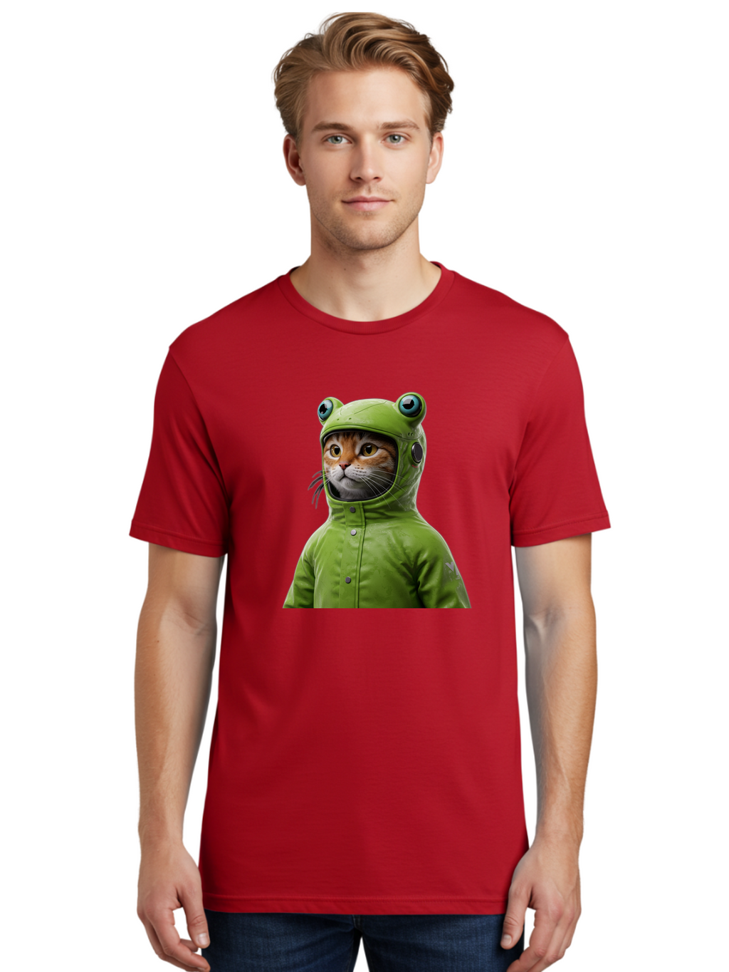 Cat-In-Frog-Costume-5 Men'S Graphic Tee, 100% Cotton, Comfortable Casual Summer Wear, Machine Washable, Vintage Camera, Old Camera, Antique Camera, Black Camera, Classic Photography, Photography Equipment, Nostalgic Device, Film Camera, Bak202