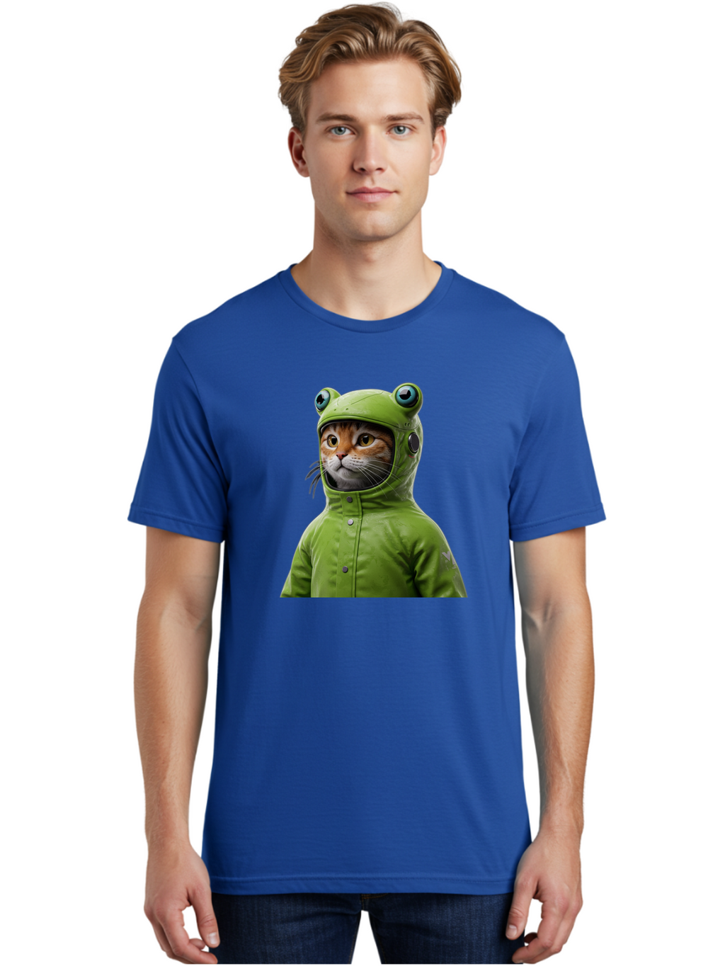Cat-In-Frog-Costume-5 Men'S Graphic Tee, 100% Cotton, Comfortable Casual Summer Wear, Machine Washable, Vintage Camera, Old Camera, Antique Camera, Black Camera, Classic Photography, Photography Equipment, Nostalgic Device, Film Camera, Bak202