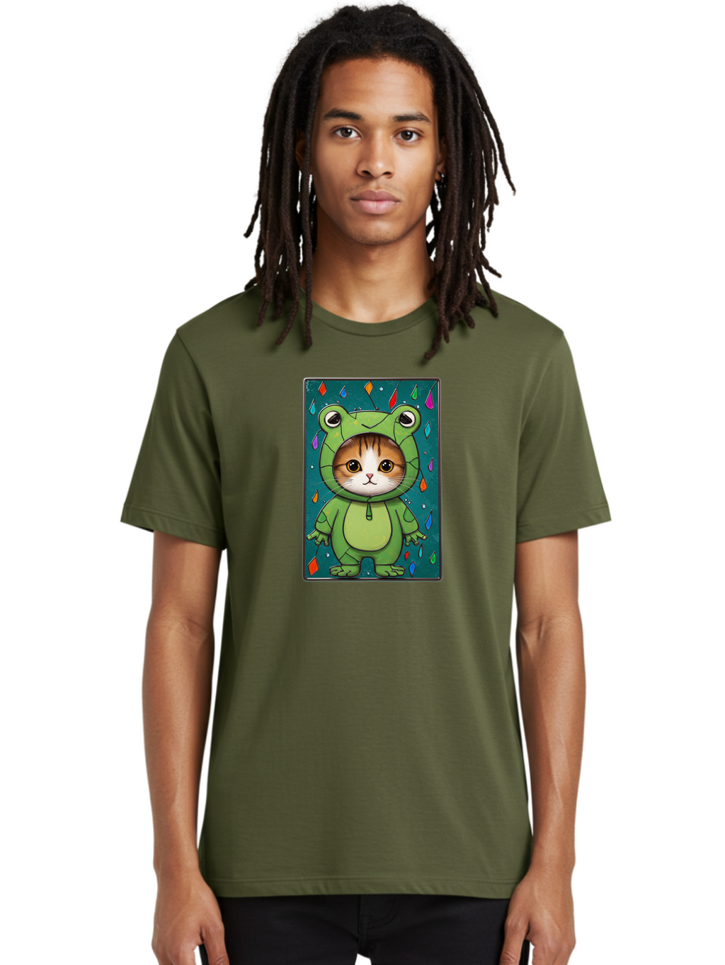 Cat-In-Frog-Costume-6 Men'S Graphic Tee, 100% Cotton, Comfortable Casual Summer Wear, Machine Washable, Vintage Camera, Old Camera, Antique Camera, Black Camera, Classic Photography, Photography Equipment, Nostalgic Device, Film Camera, Bak203