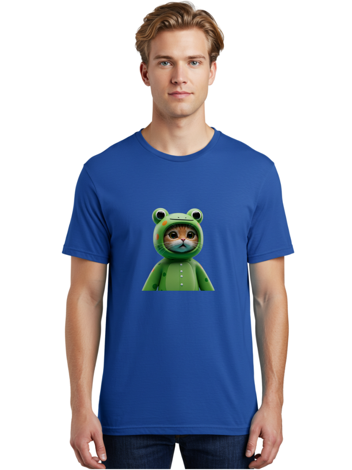 Cat-In-Frog-Costume Men'S Graphic Tee, 100% Cotton, Comfortable Casual Summer Wear, Machine Washable, Vintage Camera, Old Camera, Antique Camera, Black Camera, Classic Photography, Photography Equipment, Nostalgic Device, Film Camera, Bak205