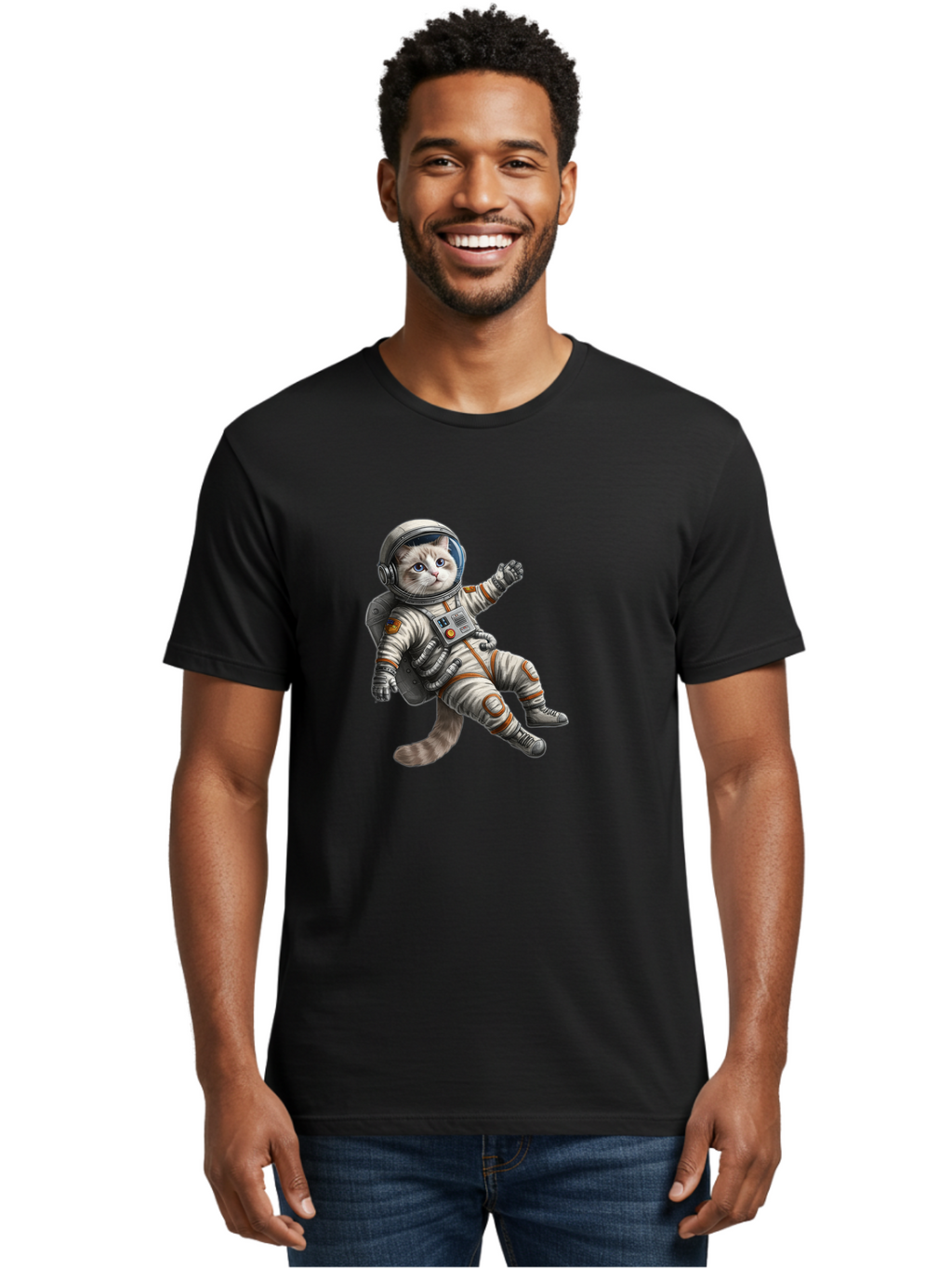 Cat-In-Space-Suit Men'S Graphic Tee, 100% Cotton, Comfortable Casual Summer Wear, Machine Washable, Vintage Camera, Old Camera, Antique Camera, Black Camera, Classic Photography, Photography Equipment, Nostalgic Device, Film Camera, Camera Art Bak207