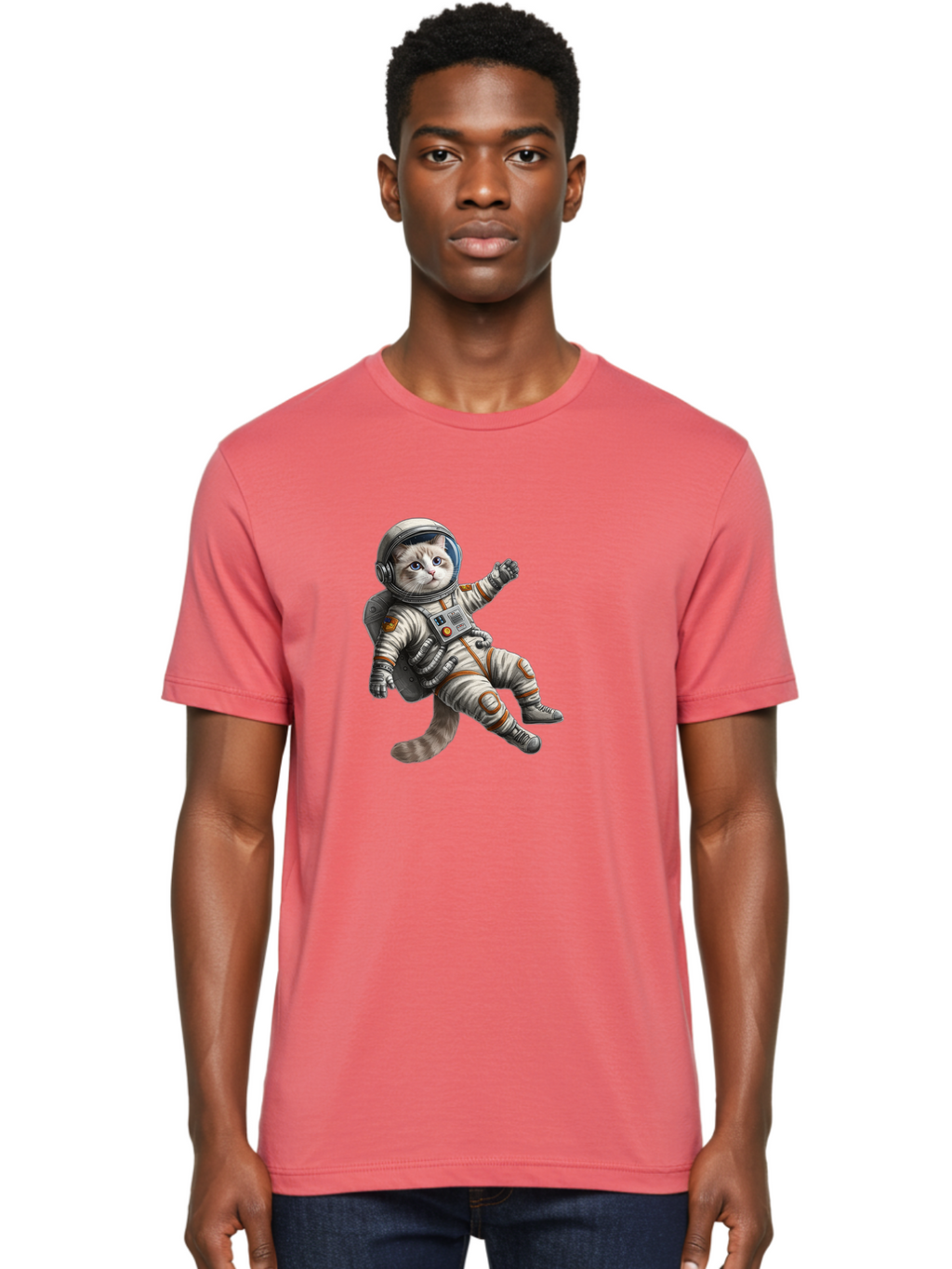 Cat-In-Space-Suit Men'S Graphic Tee, 100% Cotton, Comfortable Casual Summer Wear, Machine Washable, Vintage Camera, Old Camera, Antique Camera, Black Camera, Classic Photography, Photography Equipment, Nostalgic Device, Film Camera, Camera Art Bak207