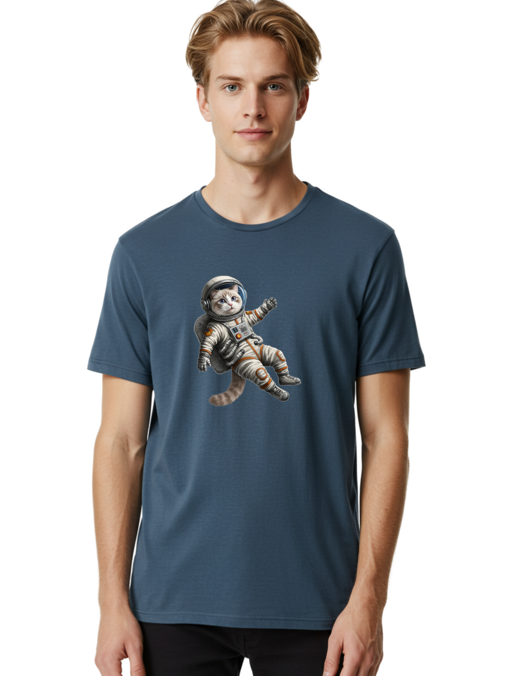 Cat-In-Space-Suit Men'S Graphic Tee, 100% Cotton, Comfortable Casual Summer Wear, Machine Washable, Vintage Camera, Old Camera, Antique Camera, Black Camera, Classic Photography, Photography Equipment, Nostalgic Device, Film Camera, Camera Art Bak207