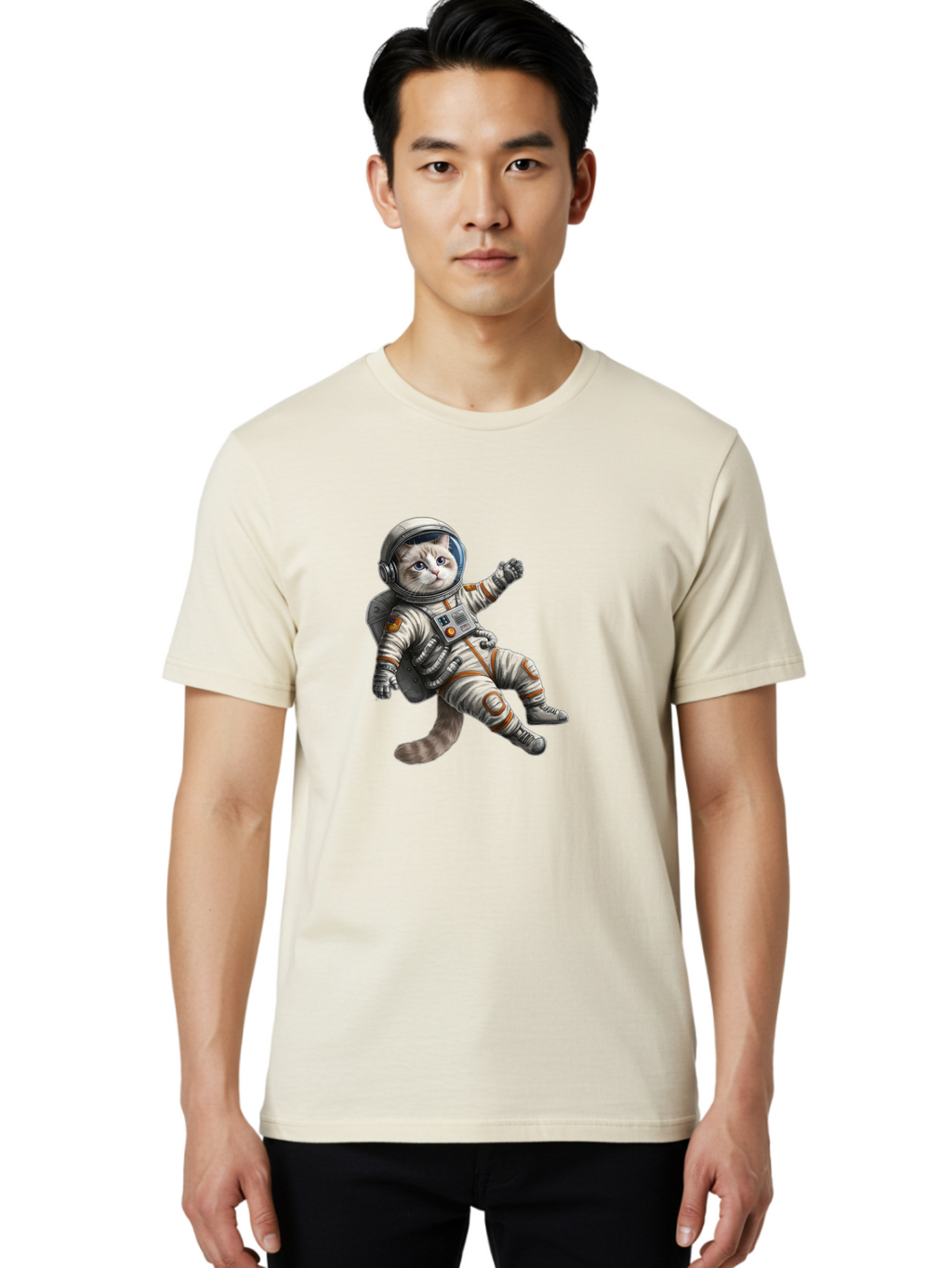 Cat-In-Space-Suit Men'S Graphic Tee, 100% Cotton, Comfortable Casual Summer Wear, Machine Washable, Vintage Camera, Old Camera, Antique Camera, Black Camera, Classic Photography, Photography Equipment, Nostalgic Device, Film Camera, Camera Art Bak207