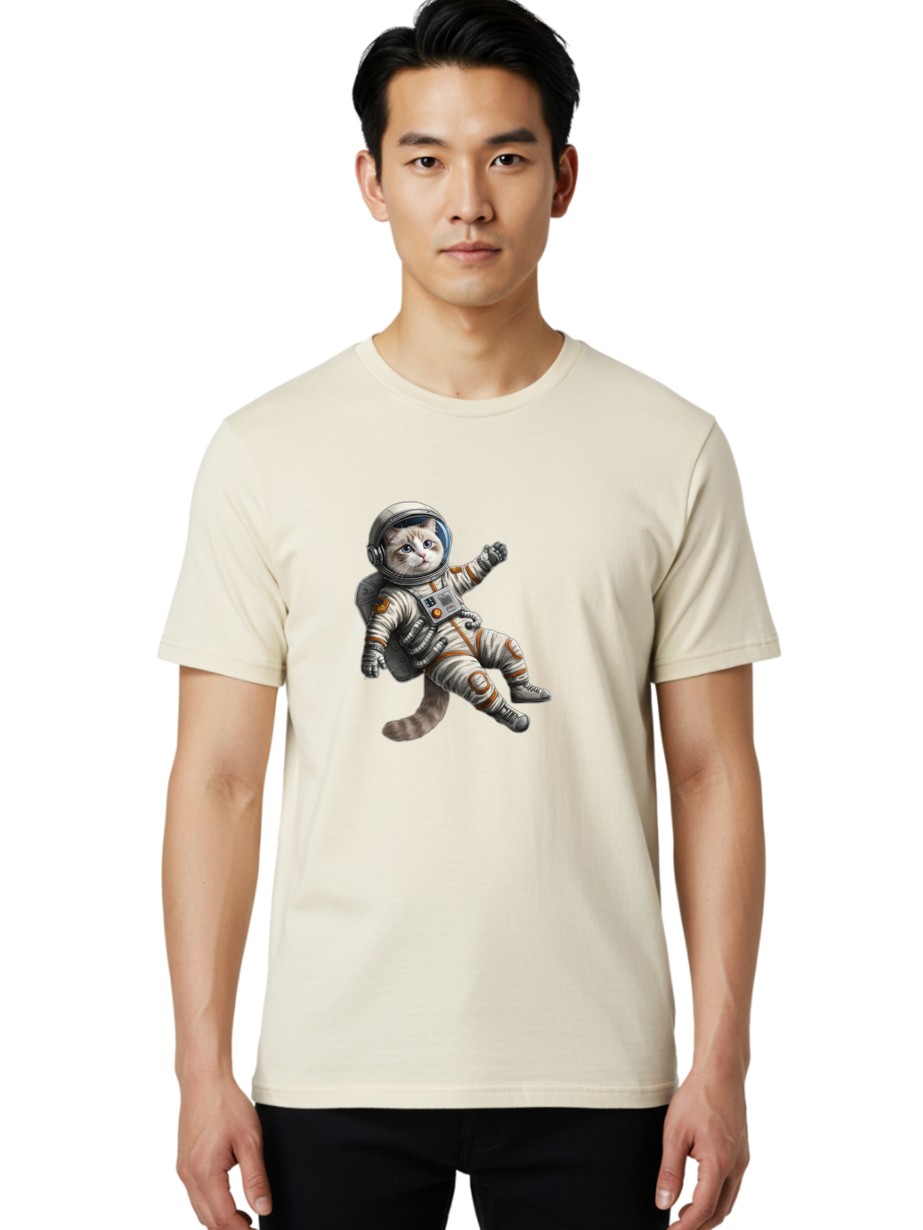 Cat-In-Space-Suit Men'S Graphic Tee, 100% Cotton, Comfortable Casual Summer Wear, Machine Washable, Vintage Camera, Old Camera, Antique Camera, Black Camera, Classic Photography, Photography Equipment, Nostalgic Device, Film Camera, Camera Art Bak207