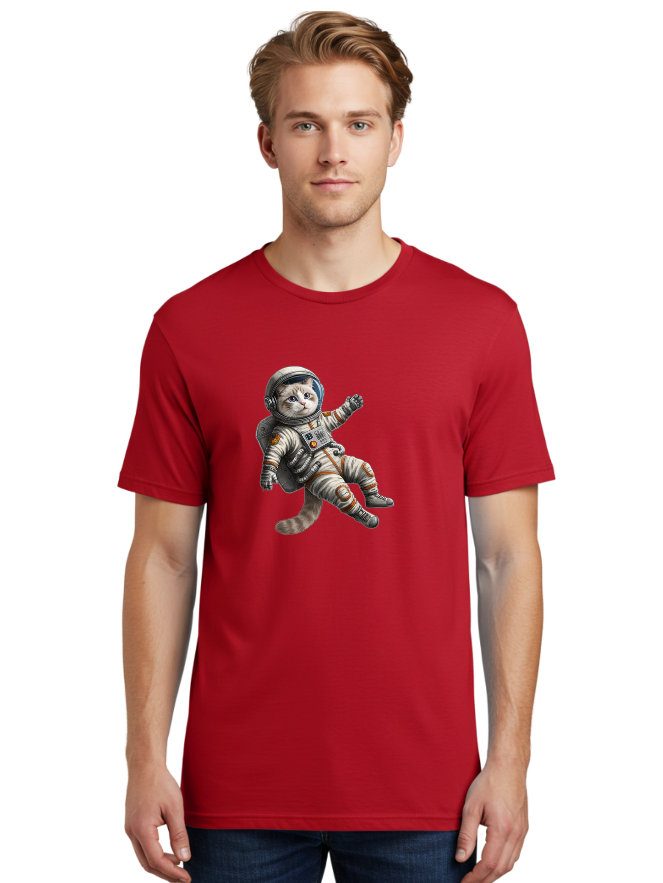 Cat-In-Space-Suit Men'S Graphic Tee, 100% Cotton, Comfortable Casual Summer Wear, Machine Washable, Vintage Camera, Old Camera, Antique Camera, Black Camera, Classic Photography, Photography Equipment, Nostalgic Device, Film Camera, Camera Art Bak207