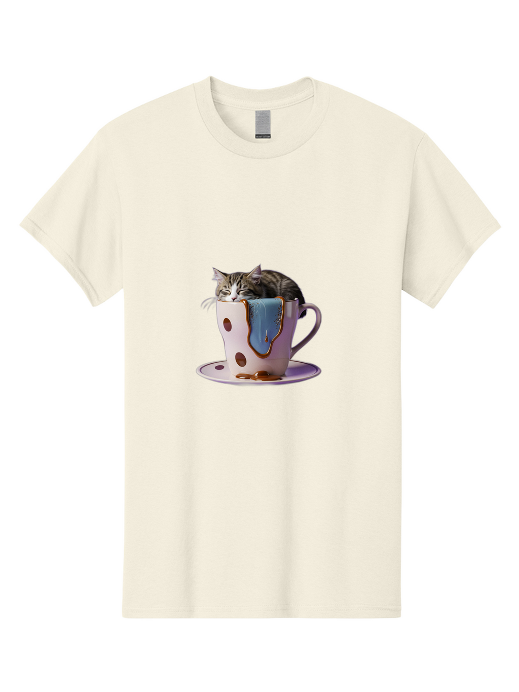 Cat-In-Tea-Cup-2 Men'S Graphic Tee, 100% Cotton, Comfortable Casual Summer Wear, Machine Washable, Vintage Camera, Old Camera, Antique Camera, Black Camera, Classic Photography, Photography Equipment, Nostalgic Device, Film Camera, Camera Art Bak210
