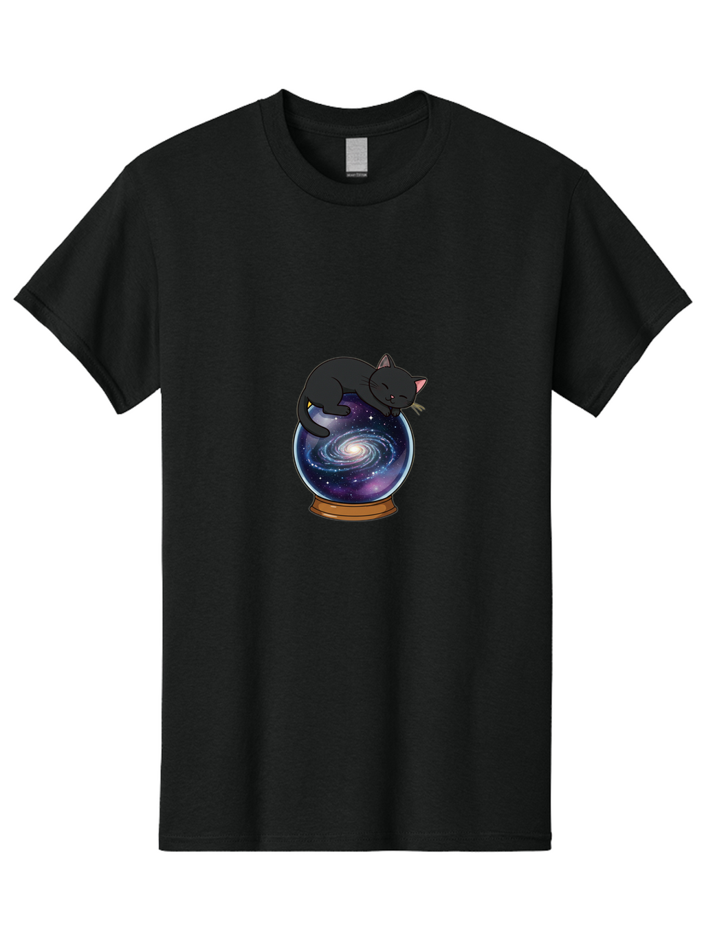 Cat-On-Crystal-Ball-1 Men'S Graphic Tee, 100% Cotton, Comfortable Casual Summer Wear, Machine Washable, Vintage Camera, Old Camera, Antique Camera, Black Camera, Classic Photography, Photography Equipment, Nostalgic Device, Film Camera, Bak212