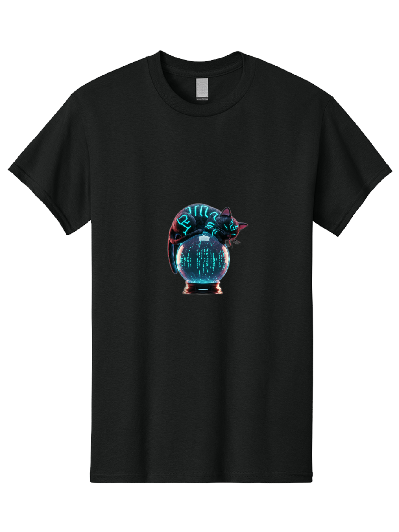 Cat-On-Crystal-Ball-2 Men'S Graphic Tee, 100% Cotton, Comfortable Casual Summer Wear, Machine Washable, Vintage Camera, Old Camera, Antique Camera, Black Camera, Classic Photography, Photography Equipment, Nostalgic Device, Film Camera, Bak213