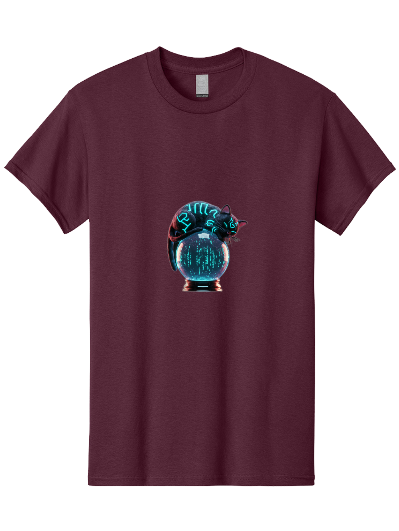 Cat-On-Crystal-Ball-2 Men'S Graphic Tee, 100% Cotton, Comfortable Casual Summer Wear, Machine Washable, Vintage Camera, Old Camera, Antique Camera, Black Camera, Classic Photography, Photography Equipment, Nostalgic Device, Film Camera, Bak213