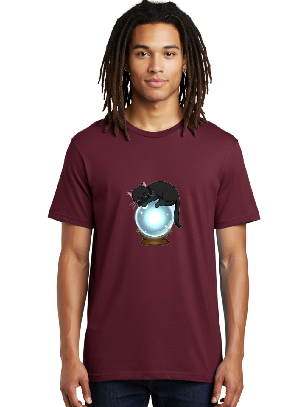 Cat-On-Crystal-Ball Men'S Graphic Tee, 100% Cotton, Comfortable Casual Summer Wear, Machine Washable, Vintage Camera, Old Camera, Antique Camera, Black Camera, Classic Photography, Photography Equipment, Nostalgic Device, Film Camera, Bak214