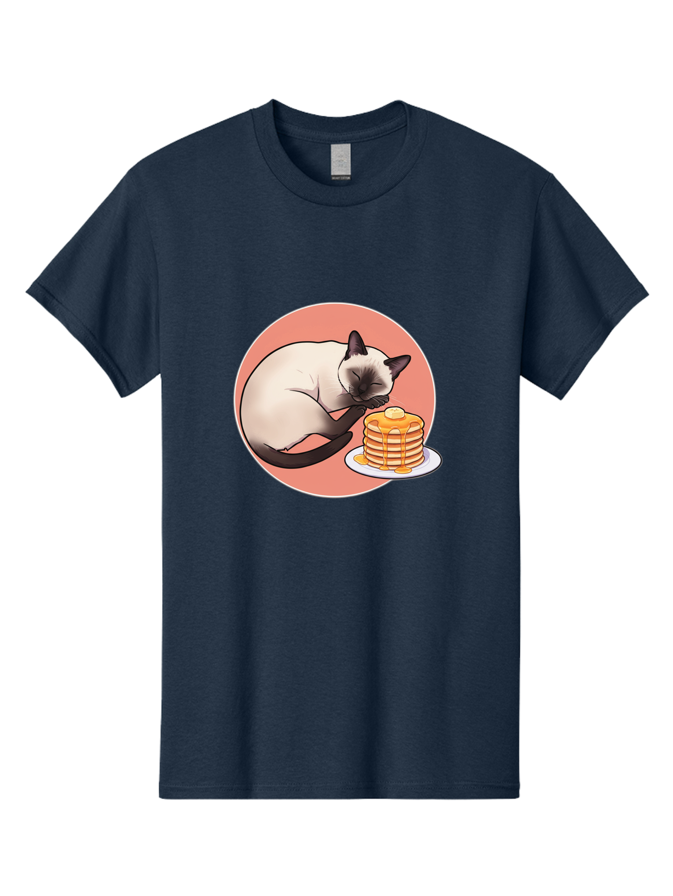 Cat-Sleeping-Next-To-Pancakes Men'S Graphic Tee, 100% Cotton, Comfortable Casual Summer Wear, Machine Washable, Vintage Camera, Old Camera, Antique Camera, Black Camera, Classic Photography, Photography Equipment, Nostalgic Device, Bak219