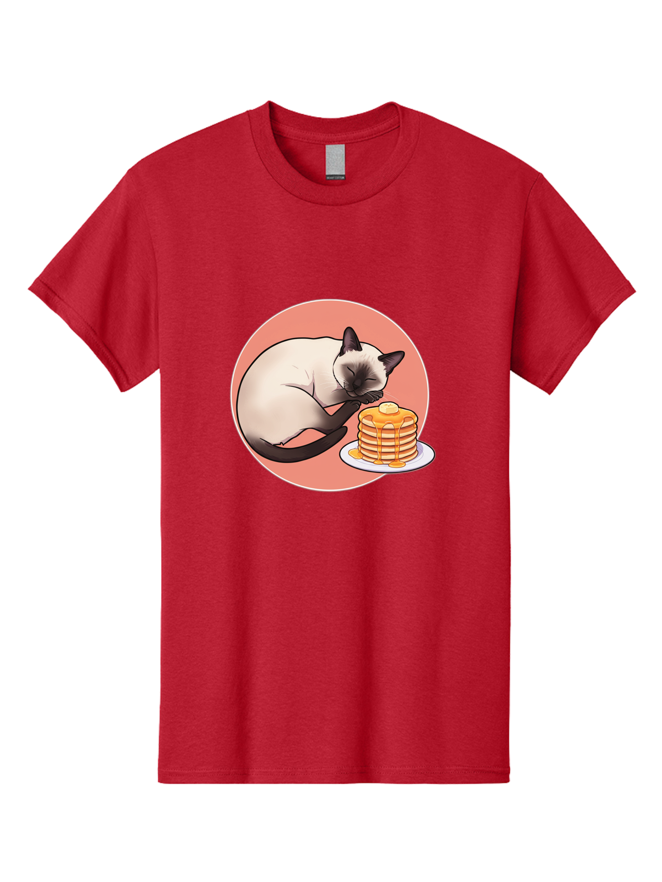 Cat-Sleeping-Next-To-Pancakes Men'S Graphic Tee, 100% Cotton, Comfortable Casual Summer Wear, Machine Washable, Vintage Camera, Old Camera, Antique Camera, Black Camera, Classic Photography, Photography Equipment, Nostalgic Device, Bak219