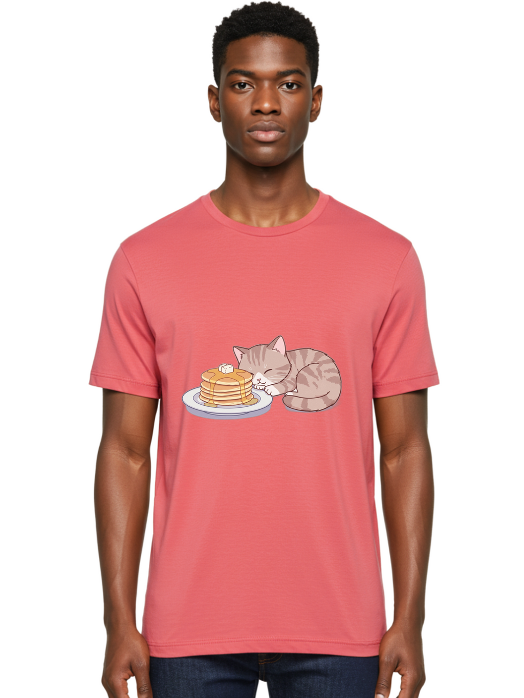 Cat-Sleeping-On-Pancakes Men'S Graphic Tee, 100% Cotton, Comfortable Casual Summer Wear, Machine Washable, Vintage Camera, Old Camera, Antique Camera, Black Camera, Classic Photography, Photography Equipment, Nostalgic Device, Film Camera, Bak222