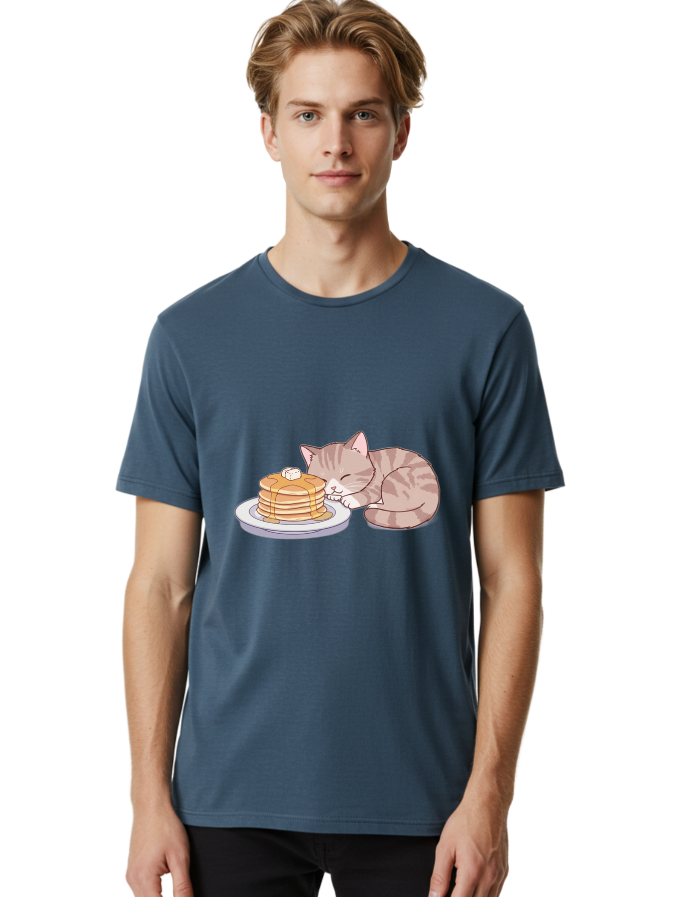 Cat-Sleeping-On-Pancakes Men'S Graphic Tee, 100% Cotton, Comfortable Casual Summer Wear, Machine Washable, Vintage Camera, Old Camera, Antique Camera, Black Camera, Classic Photography, Photography Equipment, Nostalgic Device, Film Camera, Bak222