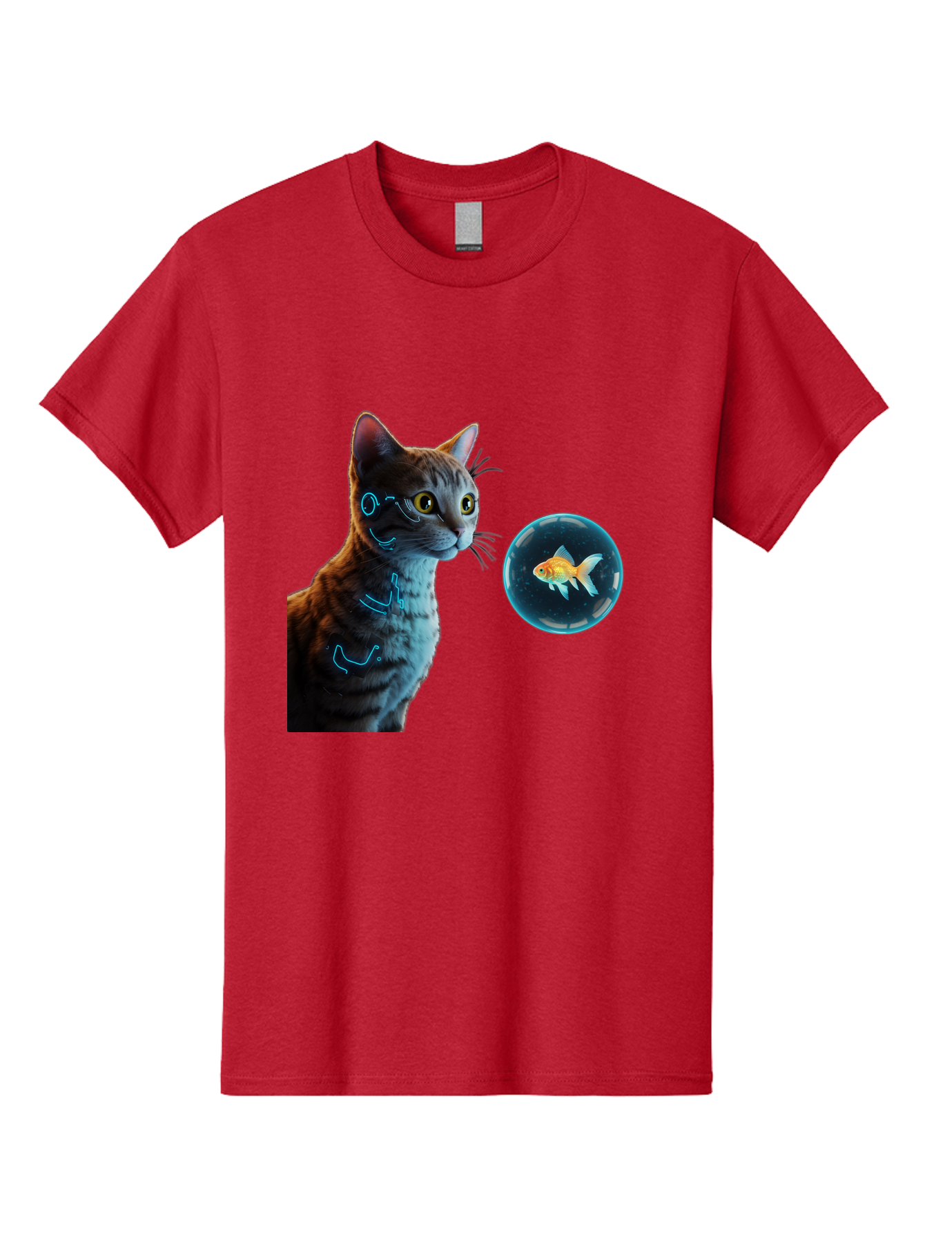Cat-With-Fishbowl Men'S Graphic Tee, 100% Cotton, Comfortable Casual Summer Wear, Machine Washable, Vintage Camera, Old Camera, Antique Camera, Black Camera, Classic Photography, Photography Equipment, Nostalgic Device, Film Camera, Camera Art Bak223