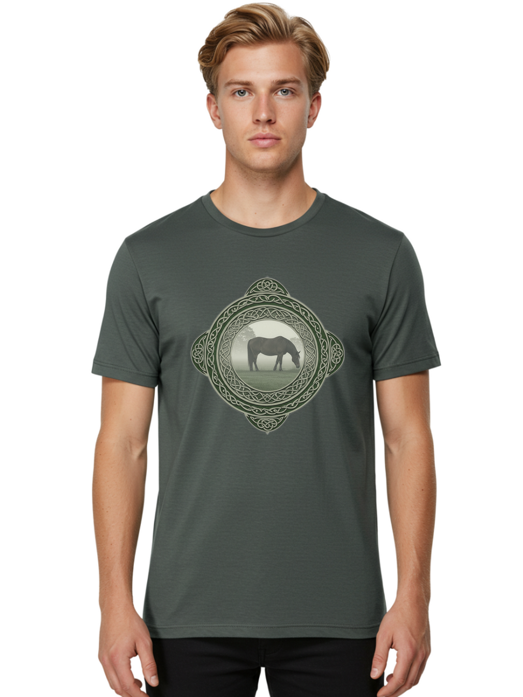 Celtic-Knotwork-Brooch Men'S Graphic Tee, 100% Cotton, Comfortable Casual Summer Wear, Machine Washable, Vintage Camera, Old Camera, Antique Camera, Black Camera, Classic Photography, Photography Equipment, Nostalgic Device, Film Camera, Bak226