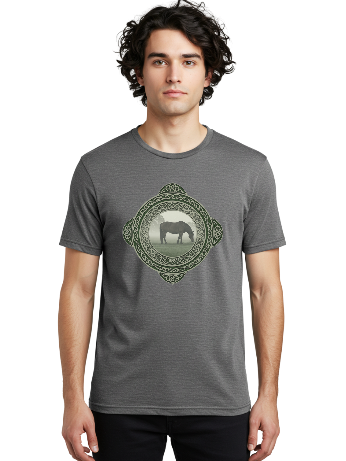 Celtic-Knotwork-Brooch Men'S Graphic Tee, 100% Cotton, Comfortable Casual Summer Wear, Machine Washable, Vintage Camera, Old Camera, Antique Camera, Black Camera, Classic Photography, Photography Equipment, Nostalgic Device, Film Camera, Bak226