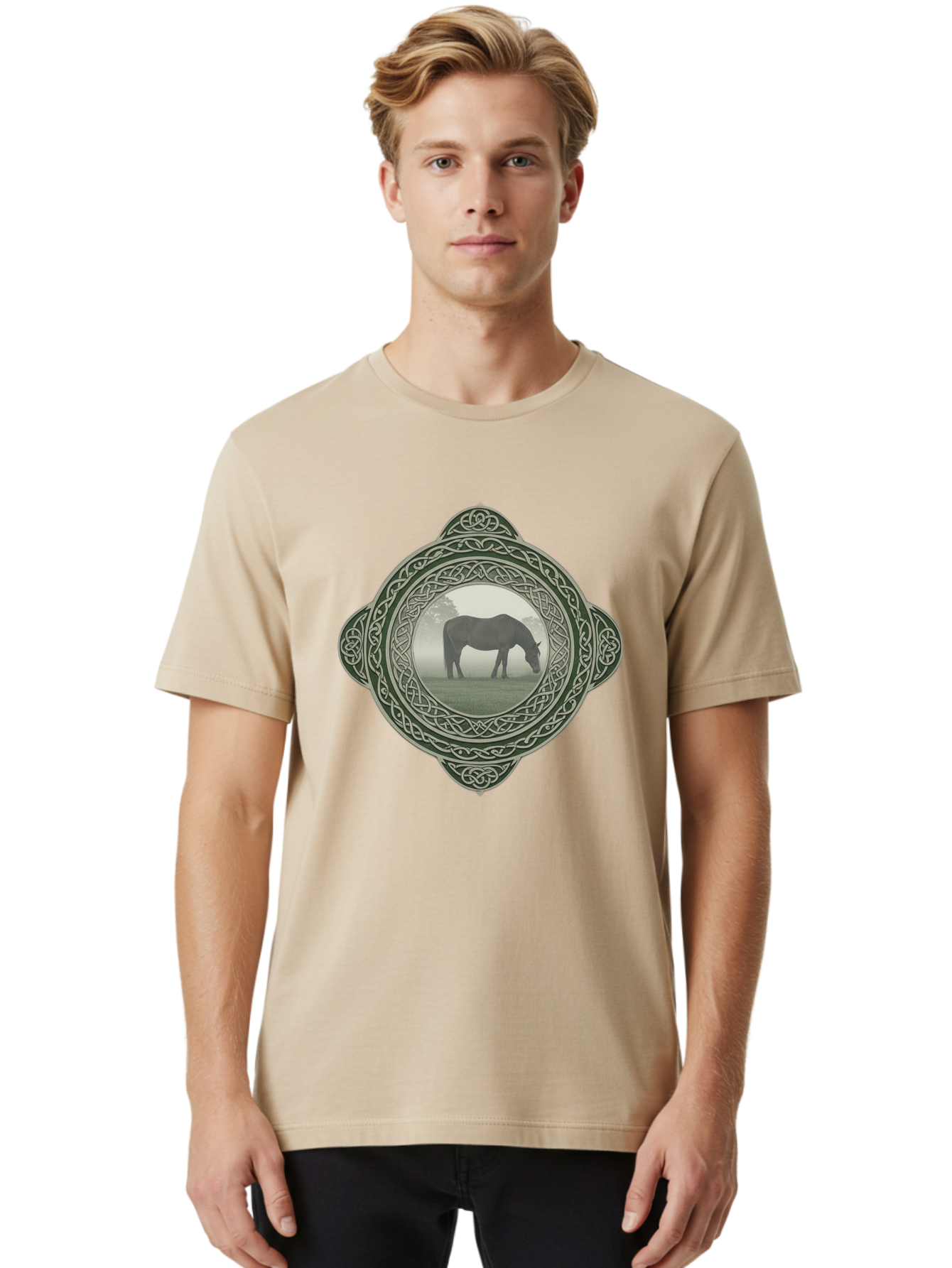 Celtic-Knotwork-Brooch Men'S Graphic Tee, 100% Cotton, Comfortable Casual Summer Wear, Machine Washable, Vintage Camera, Old Camera, Antique Camera, Black Camera, Classic Photography, Photography Equipment, Nostalgic Device, Film Camera, Bak226