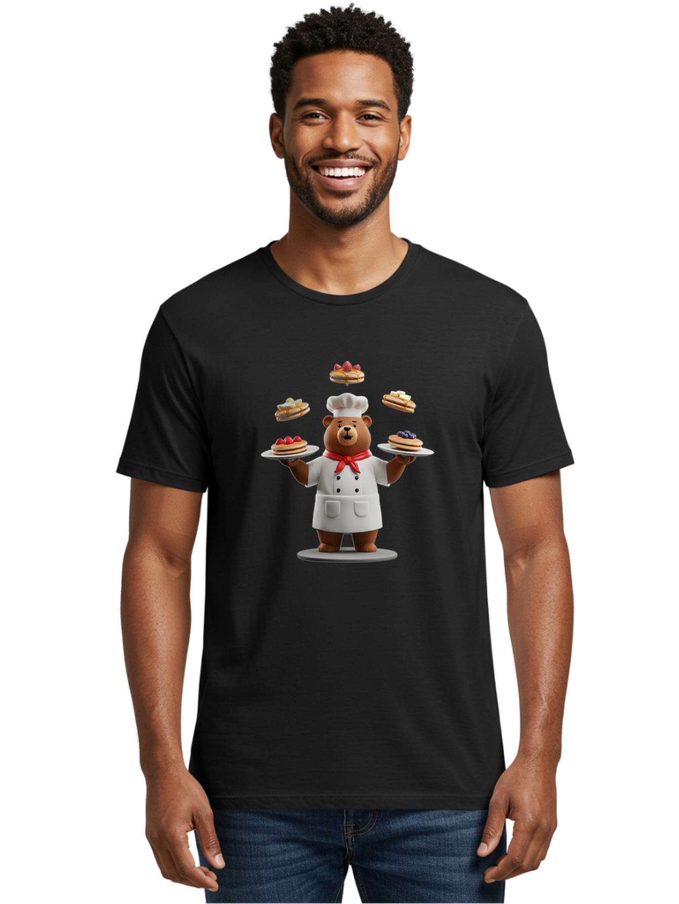 Chef-Bear-1 Men'S Graphic Tee, 100% Cotton, Comfortable Casual Summer Wear, Machine Washable, Vintage Camera, Old Camera, Antique Camera, Black Camera, Classic Photography, Photography Equipment, Nostalgic Device, Film Camera, Camera Art Bak230