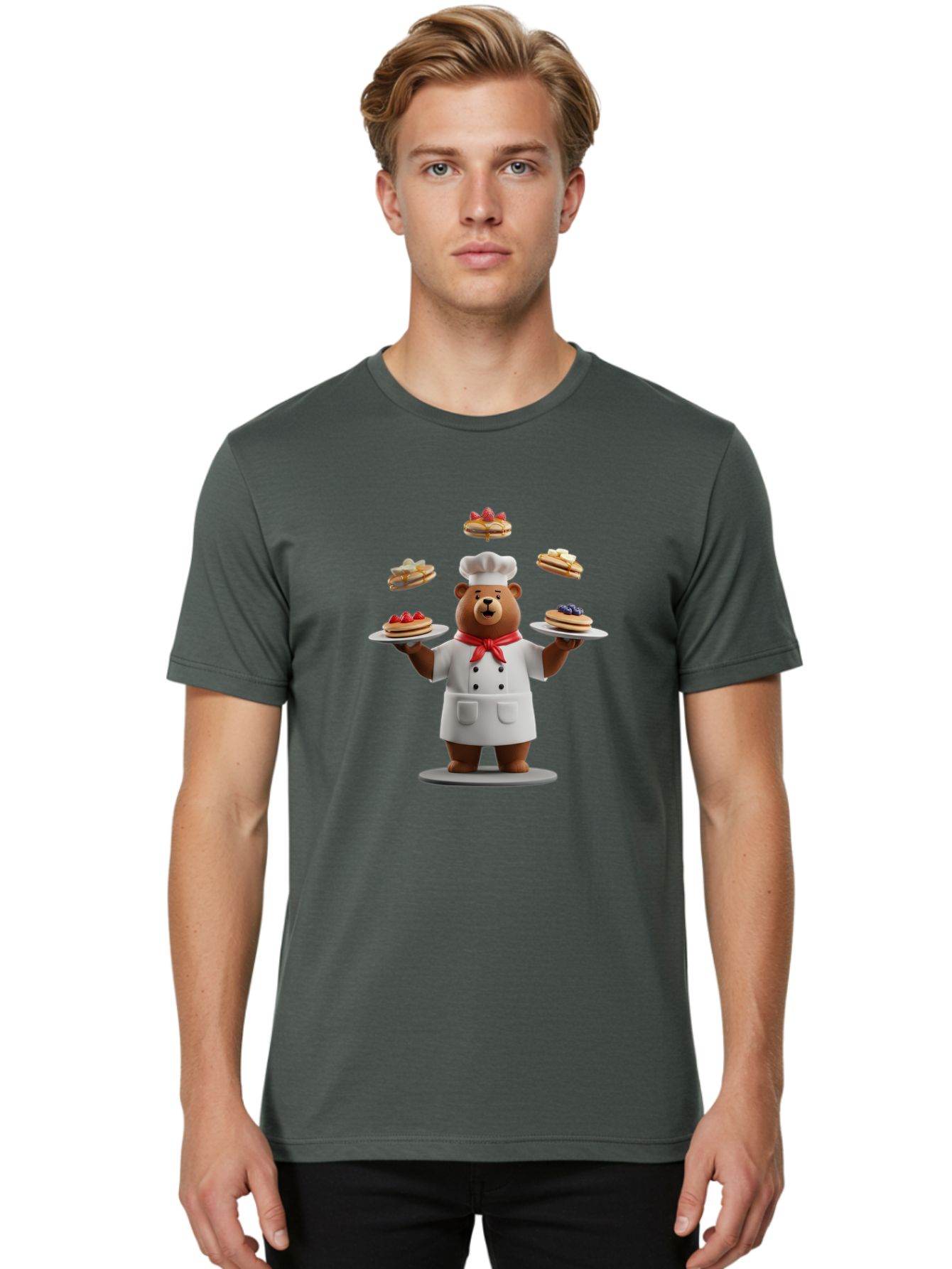 Chef-Bear-1 Men'S Graphic Tee, 100% Cotton, Comfortable Casual Summer Wear, Machine Washable, Vintage Camera, Old Camera, Antique Camera, Black Camera, Classic Photography, Photography Equipment, Nostalgic Device, Film Camera, Camera Art Bak230