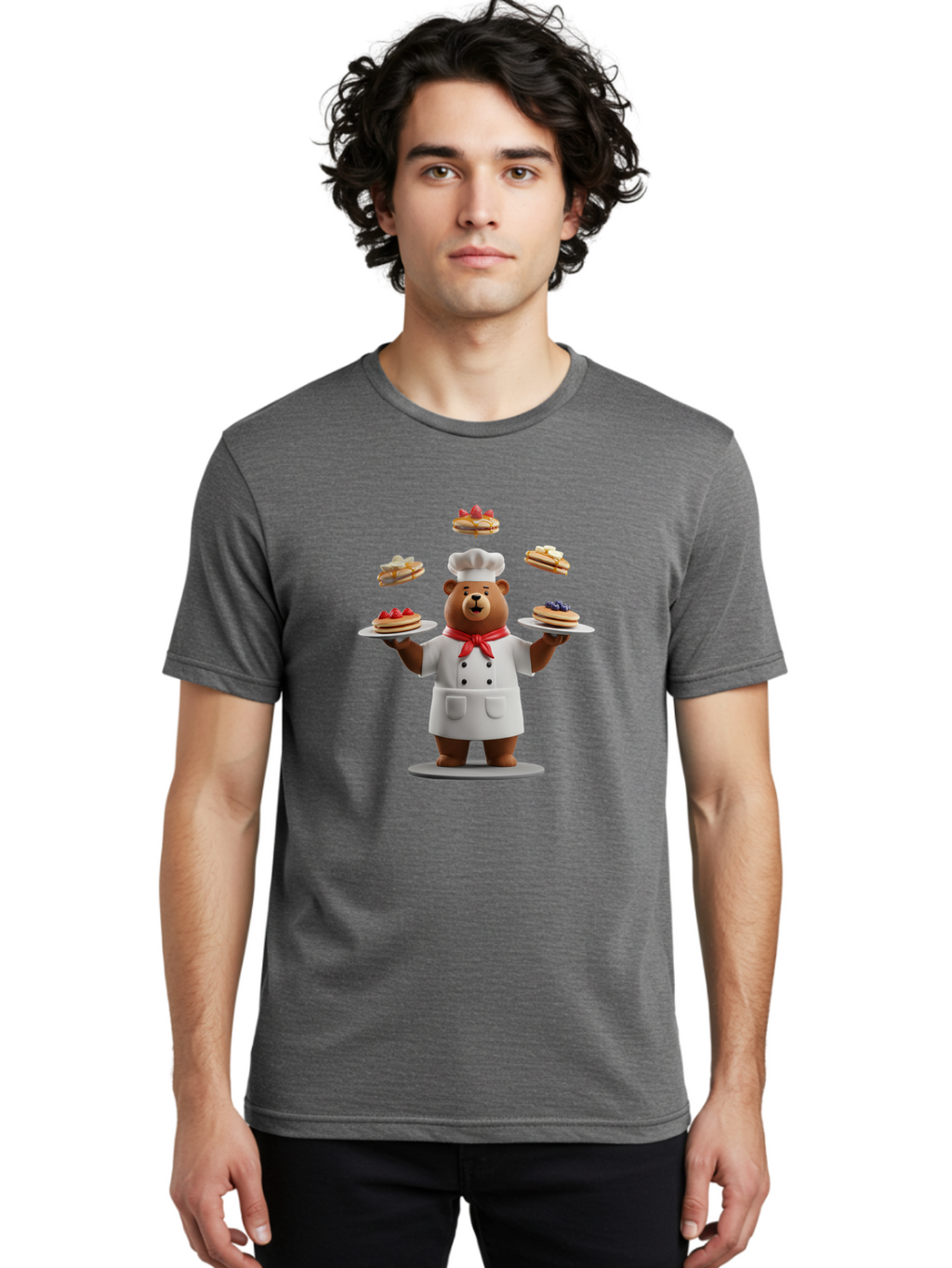 Chef-Bear-1 Men'S Graphic Tee, 100% Cotton, Comfortable Casual Summer Wear, Machine Washable, Vintage Camera, Old Camera, Antique Camera, Black Camera, Classic Photography, Photography Equipment, Nostalgic Device, Film Camera, Camera Art Bak230