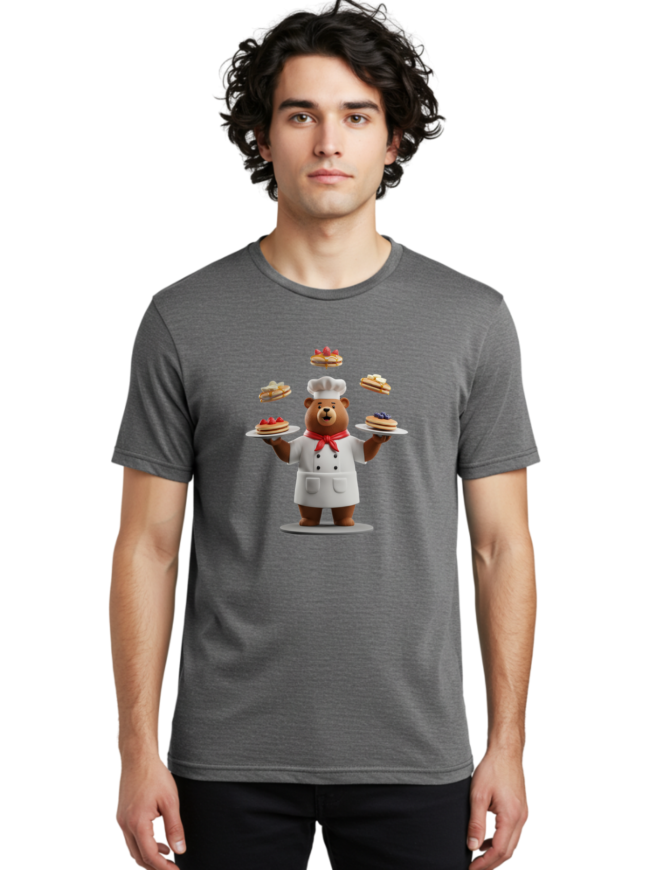 Chef-Bear-1 Men'S Graphic Tee, 100% Cotton, Comfortable Casual Summer Wear, Machine Washable, Vintage Camera, Old Camera, Antique Camera, Black Camera, Classic Photography, Photography Equipment, Nostalgic Device, Film Camera, Camera Art Bak230