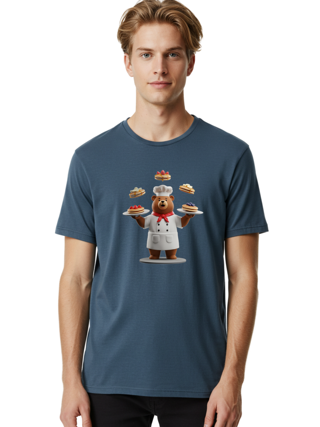 Chef-Bear-1 Men'S Graphic Tee, 100% Cotton, Comfortable Casual Summer Wear, Machine Washable, Vintage Camera, Old Camera, Antique Camera, Black Camera, Classic Photography, Photography Equipment, Nostalgic Device, Film Camera, Camera Art Bak230
