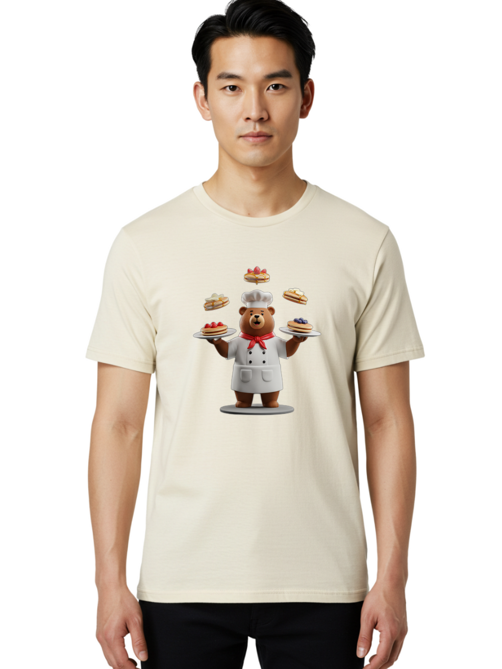 Chef-Bear-1 Men'S Graphic Tee, 100% Cotton, Comfortable Casual Summer Wear, Machine Washable, Vintage Camera, Old Camera, Antique Camera, Black Camera, Classic Photography, Photography Equipment, Nostalgic Device, Film Camera, Camera Art Bak230