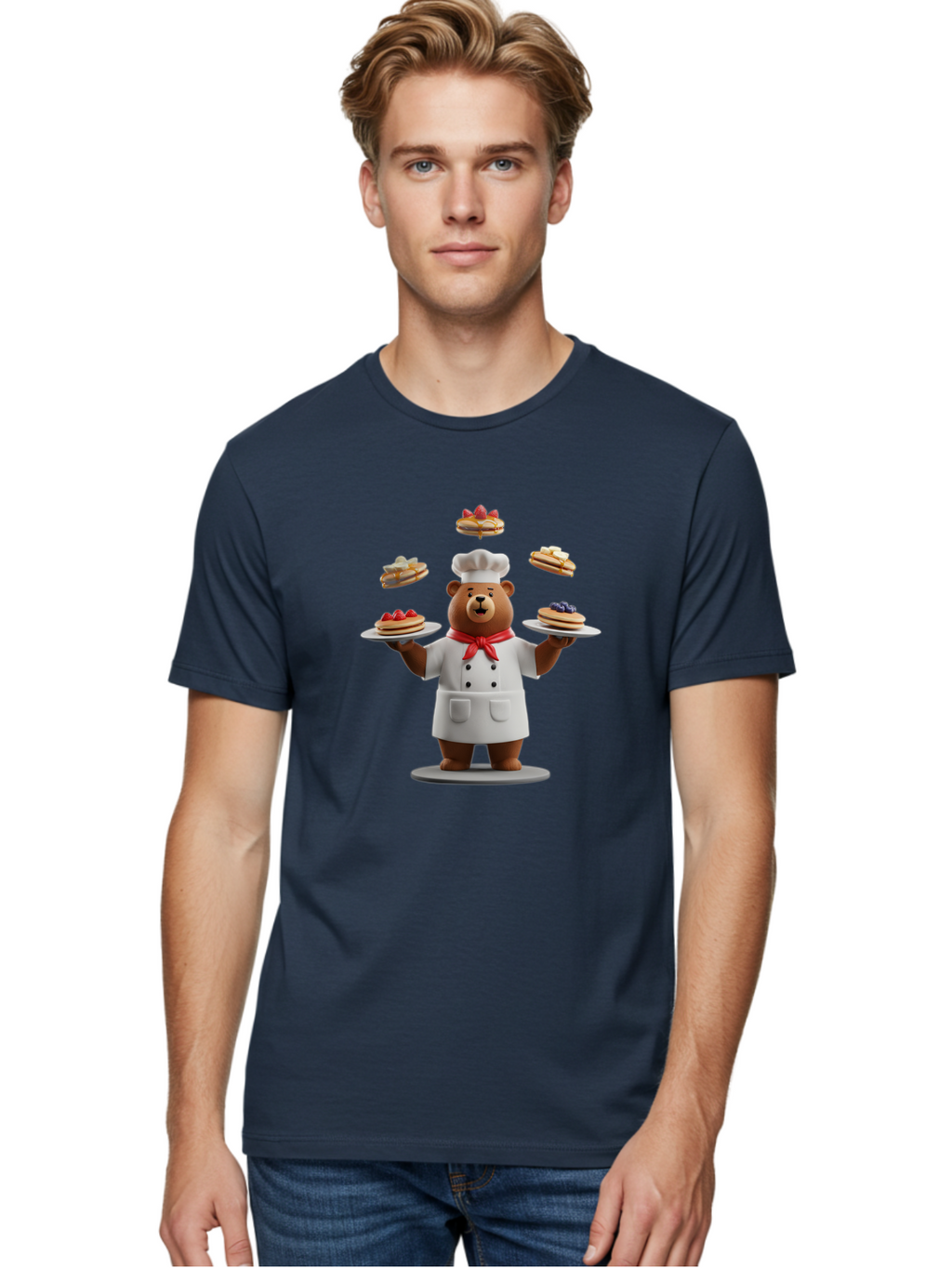 Chef-Bear-1 Men'S Graphic Tee, 100% Cotton, Comfortable Casual Summer Wear, Machine Washable, Vintage Camera, Old Camera, Antique Camera, Black Camera, Classic Photography, Photography Equipment, Nostalgic Device, Film Camera, Camera Art Bak230