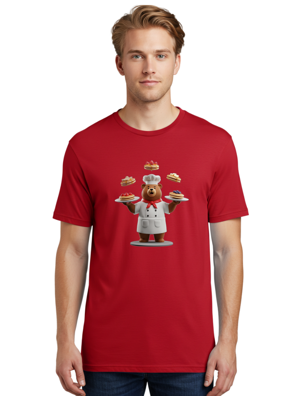 Chef-Bear-1 Men'S Graphic Tee, 100% Cotton, Comfortable Casual Summer Wear, Machine Washable, Vintage Camera, Old Camera, Antique Camera, Black Camera, Classic Photography, Photography Equipment, Nostalgic Device, Film Camera, Camera Art Bak230