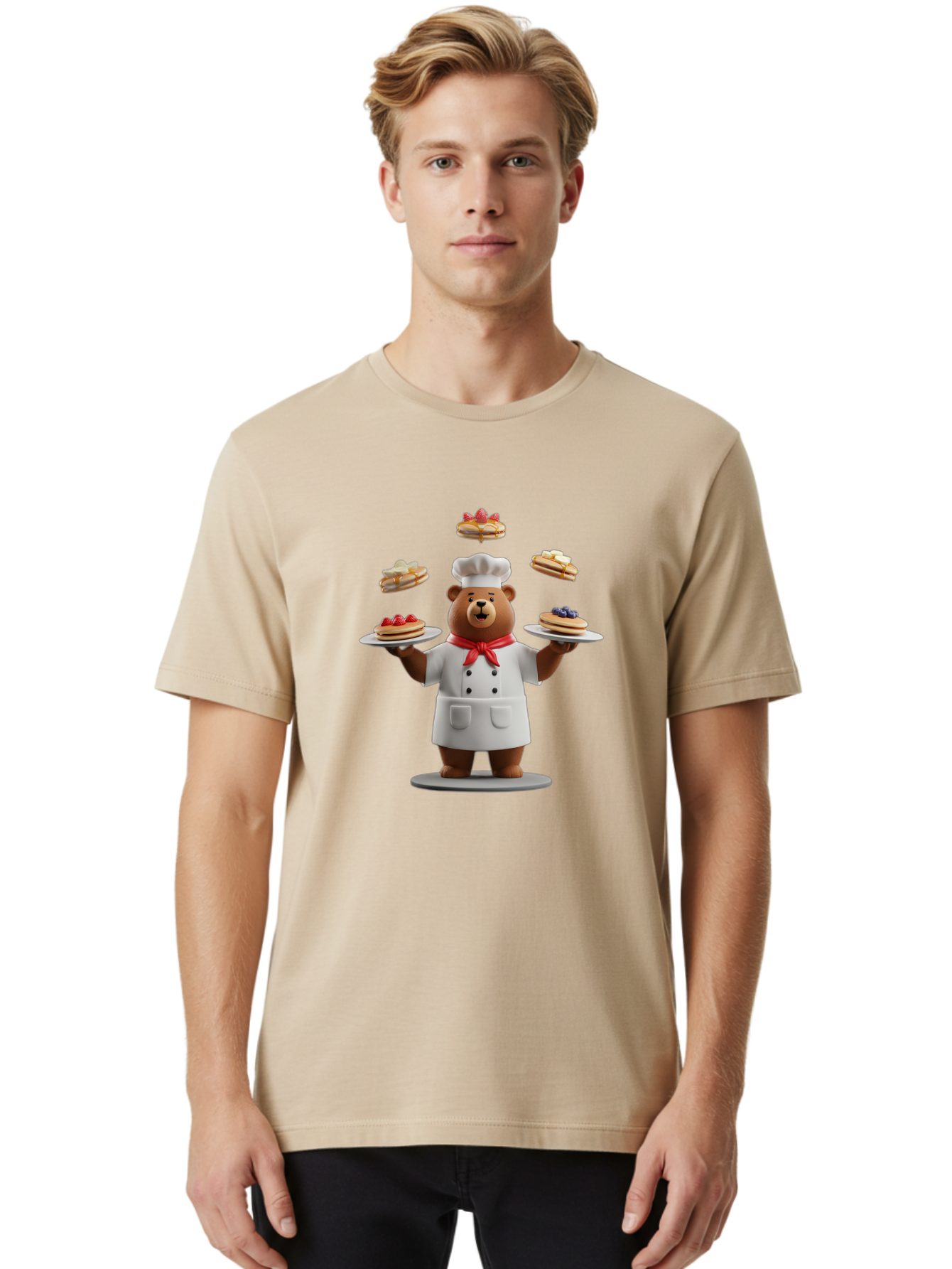 Chef-Bear-1 Men'S Graphic Tee, 100% Cotton, Comfortable Casual Summer Wear, Machine Washable, Vintage Camera, Old Camera, Antique Camera, Black Camera, Classic Photography, Photography Equipment, Nostalgic Device, Film Camera, Camera Art Bak230