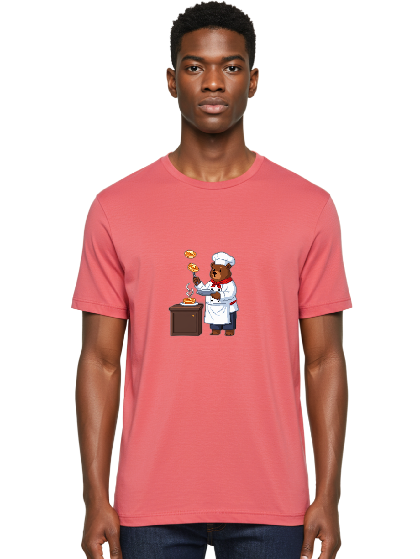 Chef-Bear-2 Men'S Graphic Tee, 100% Cotton, Comfortable Casual Summer Wear, Machine Washable, Vintage Camera, Old Camera, Antique Camera, Black Camera, Classic Photography, Photography Equipment, Nostalgic Device, Film Camera, Camera Art Bak231