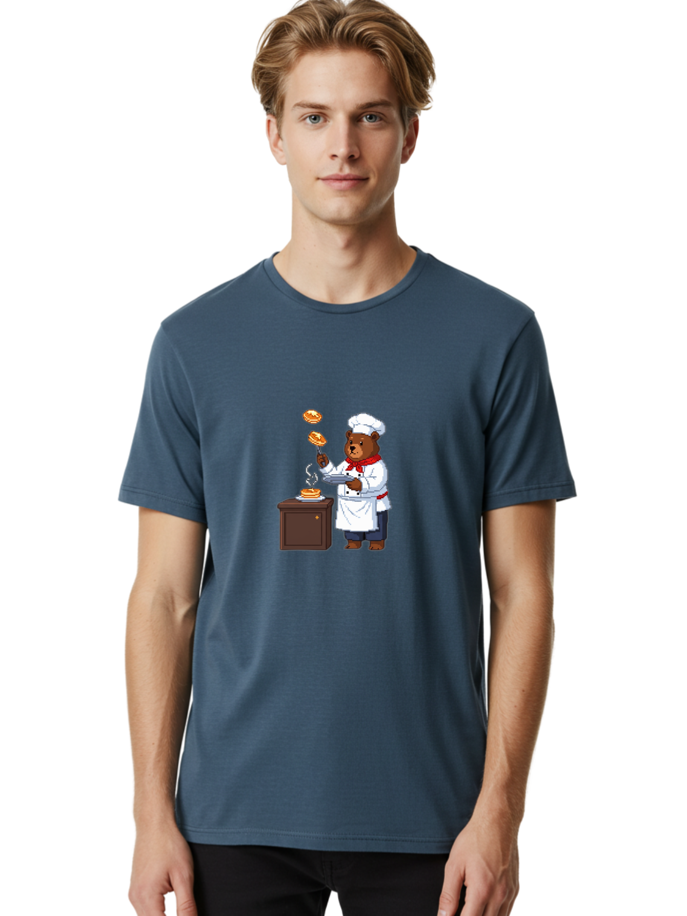 Chef-Bear-2 Men'S Graphic Tee, 100% Cotton, Comfortable Casual Summer Wear, Machine Washable, Vintage Camera, Old Camera, Antique Camera, Black Camera, Classic Photography, Photography Equipment, Nostalgic Device, Film Camera, Camera Art Bak231