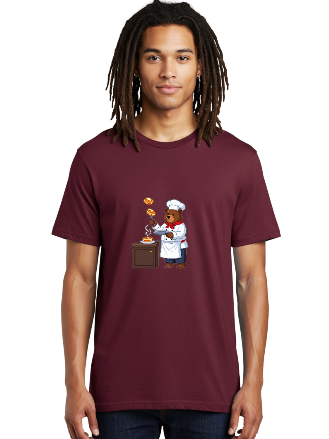 Chef-Bear-2 Men'S Graphic Tee, 100% Cotton, Comfortable Casual Summer Wear, Machine Washable, Vintage Camera, Old Camera, Antique Camera, Black Camera, Classic Photography, Photography Equipment, Nostalgic Device, Film Camera, Camera Art Bak231