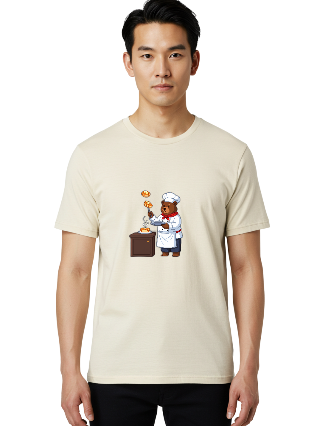 Chef-Bear-2 Men'S Graphic Tee, 100% Cotton, Comfortable Casual Summer Wear, Machine Washable, Vintage Camera, Old Camera, Antique Camera, Black Camera, Classic Photography, Photography Equipment, Nostalgic Device, Film Camera, Camera Art Bak231