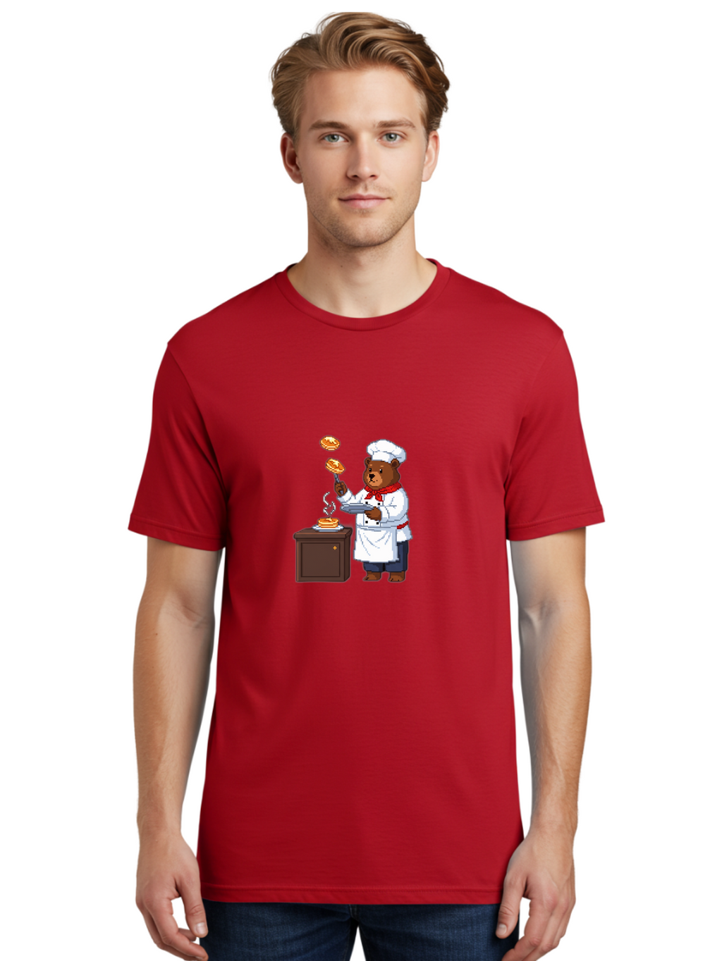 Chef-Bear-2 Men'S Graphic Tee, 100% Cotton, Comfortable Casual Summer Wear, Machine Washable, Vintage Camera, Old Camera, Antique Camera, Black Camera, Classic Photography, Photography Equipment, Nostalgic Device, Film Camera, Camera Art Bak231
