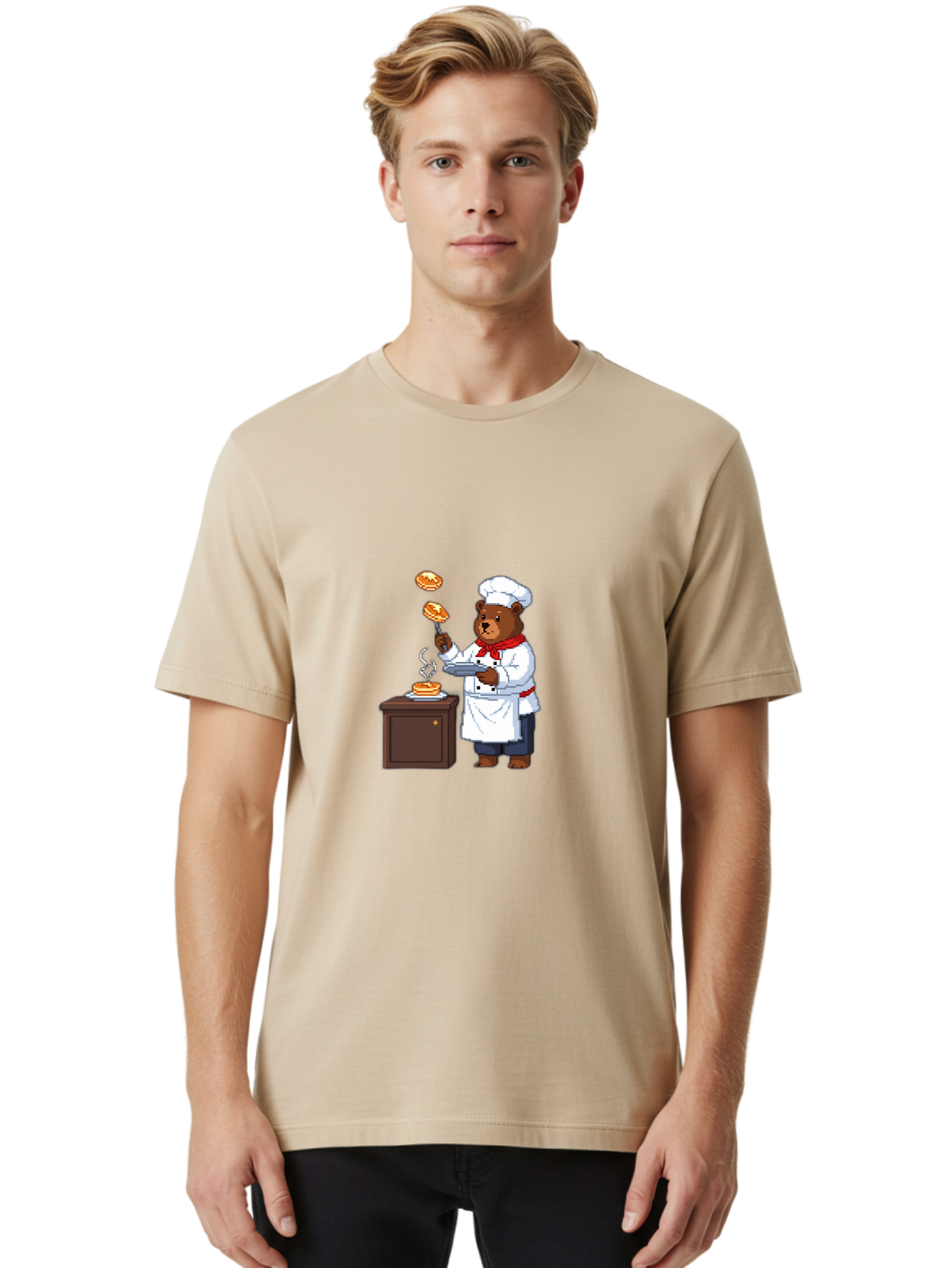 Chef-Bear-2 Men'S Graphic Tee, 100% Cotton, Comfortable Casual Summer Wear, Machine Washable, Vintage Camera, Old Camera, Antique Camera, Black Camera, Classic Photography, Photography Equipment, Nostalgic Device, Film Camera, Camera Art Bak231