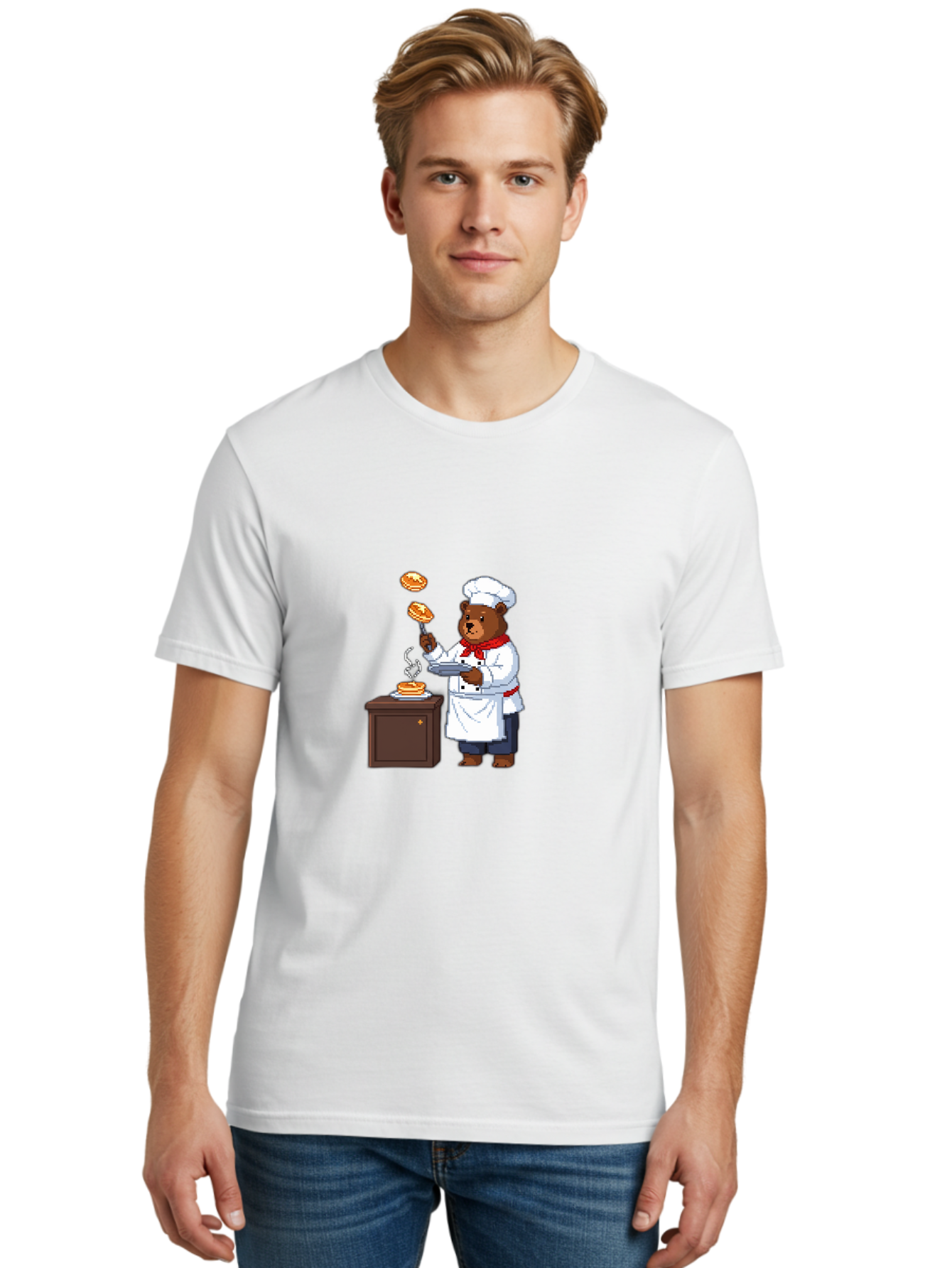 Chef-Bear-2 Men'S Graphic Tee, 100% Cotton, Comfortable Casual Summer Wear, Machine Washable, Vintage Camera, Old Camera, Antique Camera, Black Camera, Classic Photography, Photography Equipment, Nostalgic Device, Film Camera, Camera Art Bak231