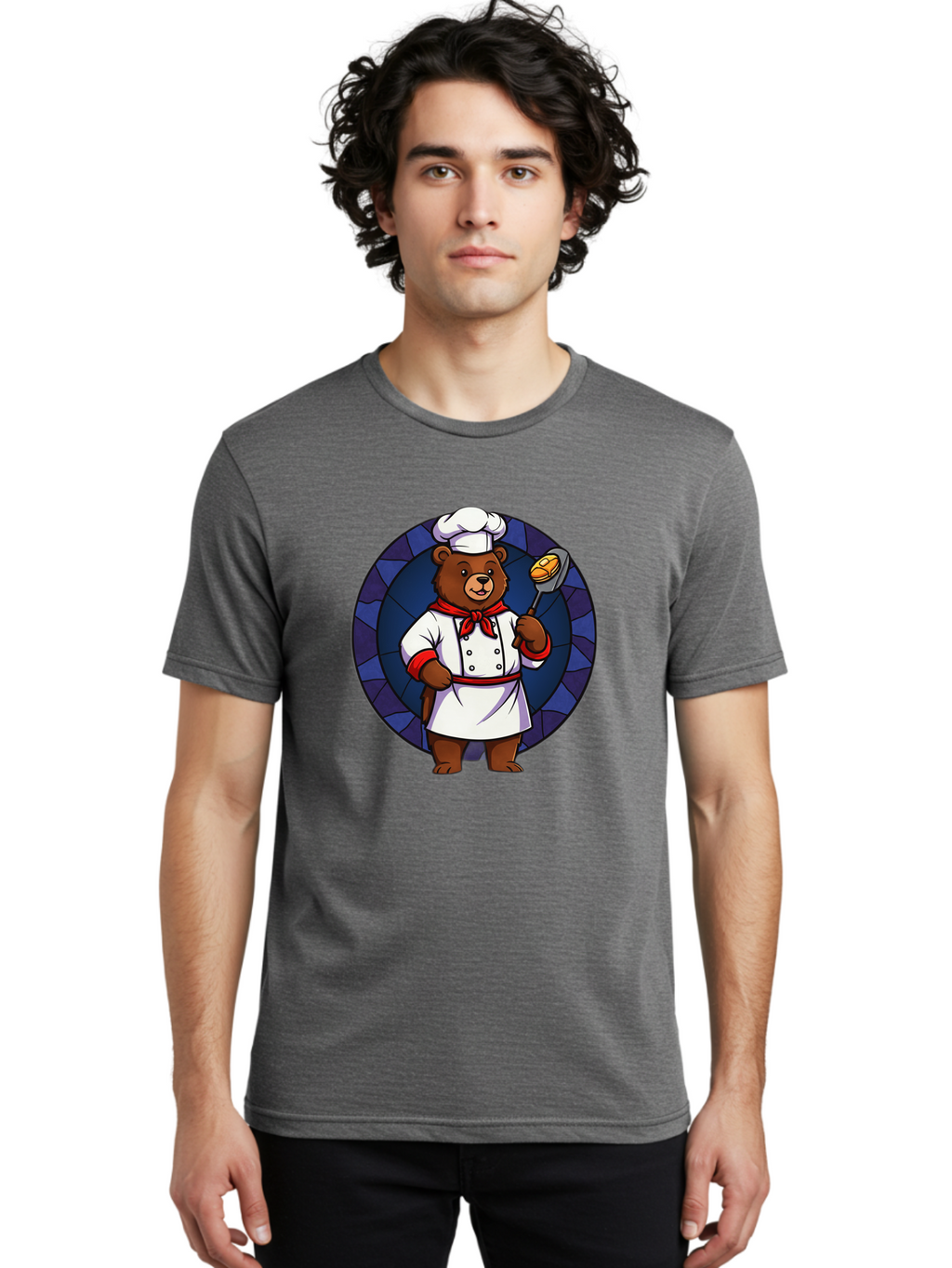 Chef-Bear-3 Men'S Graphic Tee, 100% Cotton, Comfortable Casual Summer Wear, Machine Washable, Vintage Camera, Old Camera, Antique Camera, Black Camera, Classic Photography, Photography Equipment, Nostalgic Device, Film Camera, Camera Art Bak232