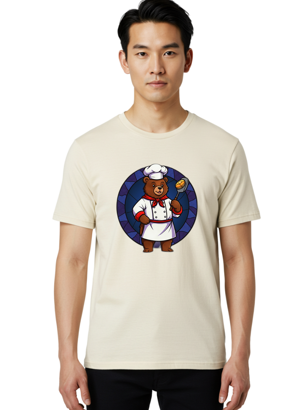 Chef-Bear-3 Men'S Graphic Tee, 100% Cotton, Comfortable Casual Summer Wear, Machine Washable, Vintage Camera, Old Camera, Antique Camera, Black Camera, Classic Photography, Photography Equipment, Nostalgic Device, Film Camera, Camera Art Bak232