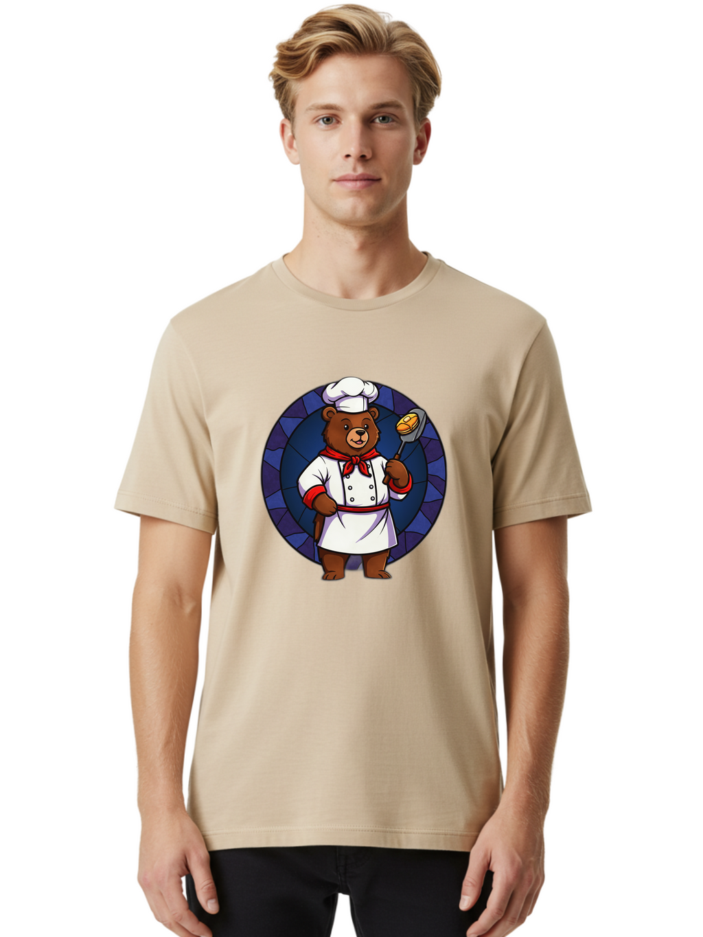 Chef-Bear-3 Men'S Graphic Tee, 100% Cotton, Comfortable Casual Summer Wear, Machine Washable, Vintage Camera, Old Camera, Antique Camera, Black Camera, Classic Photography, Photography Equipment, Nostalgic Device, Film Camera, Camera Art Bak232