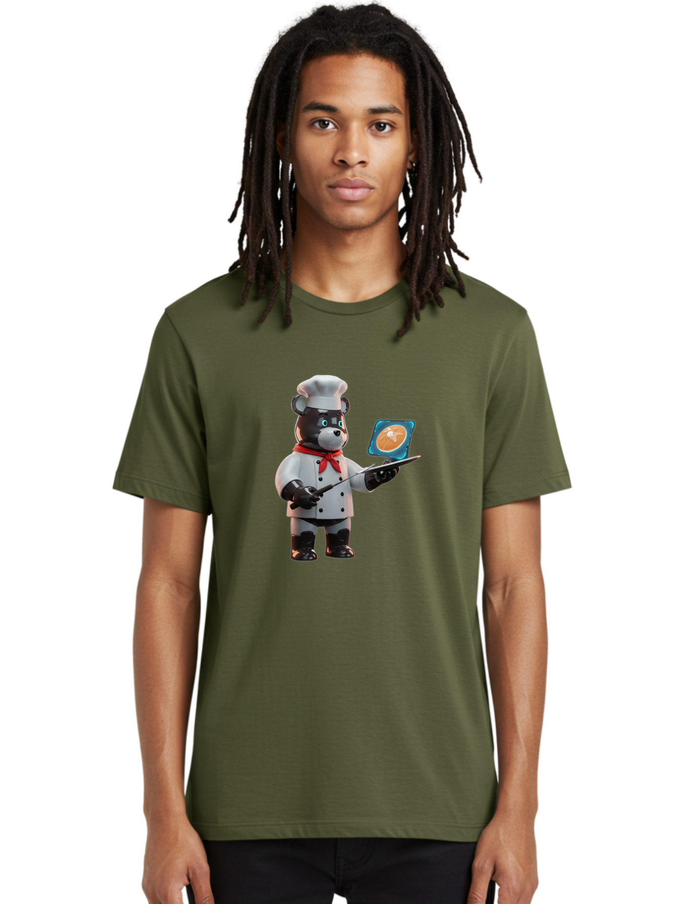 Chef-Bear-4 Men'S Graphic Tee, 100% Cotton, Comfortable Casual Summer Wear, Machine Washable, Vintage Camera, Old Camera, Antique Camera, Black Camera, Classic Photography, Photography Equipment, Nostalgic Device, Film Camera, Camera Art Bak233