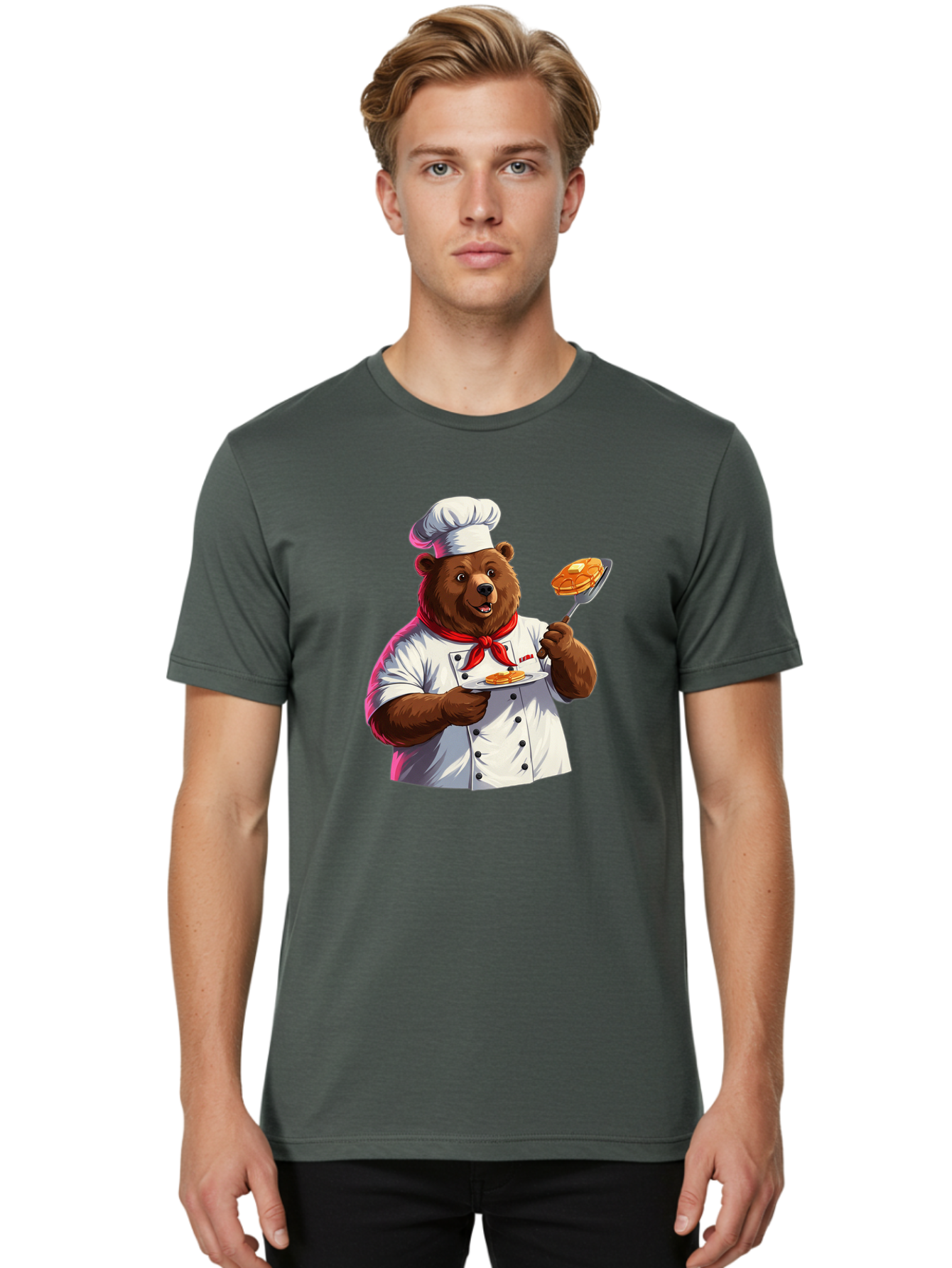 Chef-Bear-5 Men'S Graphic Tee, 100% Cotton, Comfortable Casual Summer Wear, Machine Washable, Vintage Camera, Old Camera, Antique Camera, Black Camera, Classic Photography, Photography Equipment, Nostalgic Device, Film Camera, Camera Art Bak234