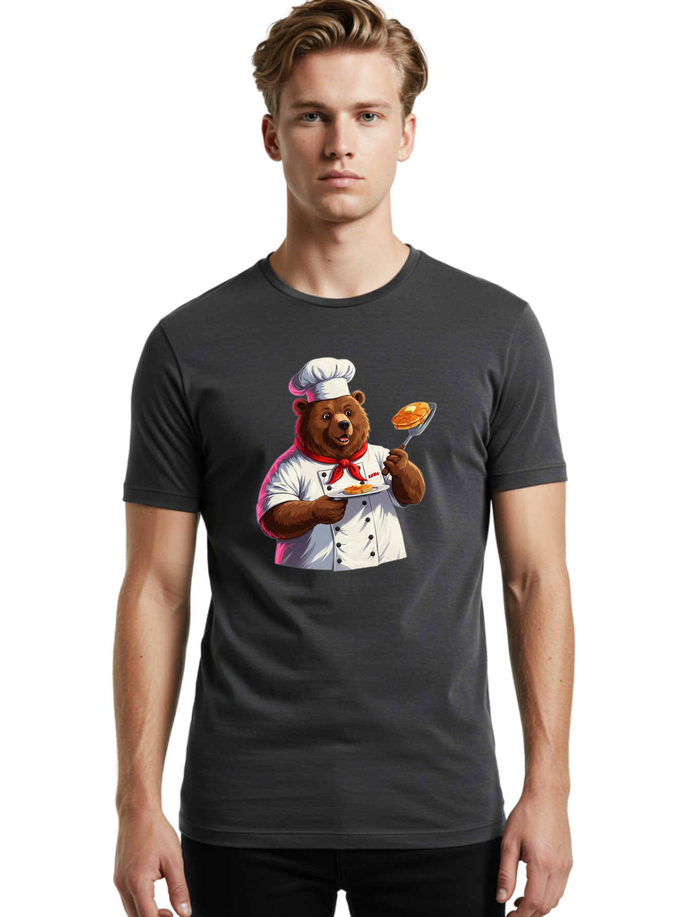 Chef-Bear-5 Men'S Graphic Tee, 100% Cotton, Comfortable Casual Summer Wear, Machine Washable, Vintage Camera, Old Camera, Antique Camera, Black Camera, Classic Photography, Photography Equipment, Nostalgic Device, Film Camera, Camera Art Bak234