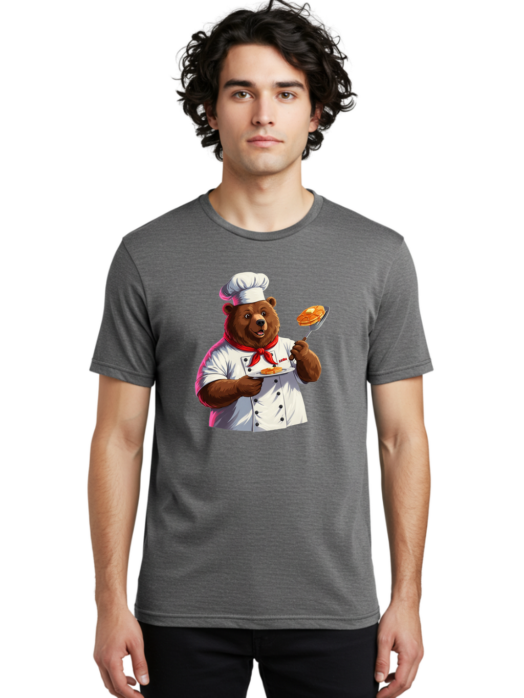 Chef-Bear-5 Men'S Graphic Tee, 100% Cotton, Comfortable Casual Summer Wear, Machine Washable, Vintage Camera, Old Camera, Antique Camera, Black Camera, Classic Photography, Photography Equipment, Nostalgic Device, Film Camera, Camera Art Bak234