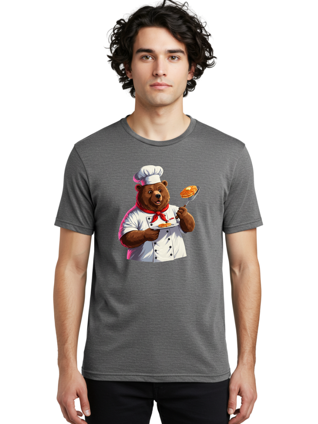Chef-Bear-5 Men'S Graphic Tee, 100% Cotton, Comfortable Casual Summer Wear, Machine Washable, Vintage Camera, Old Camera, Antique Camera, Black Camera, Classic Photography, Photography Equipment, Nostalgic Device, Film Camera, Camera Art Bak234