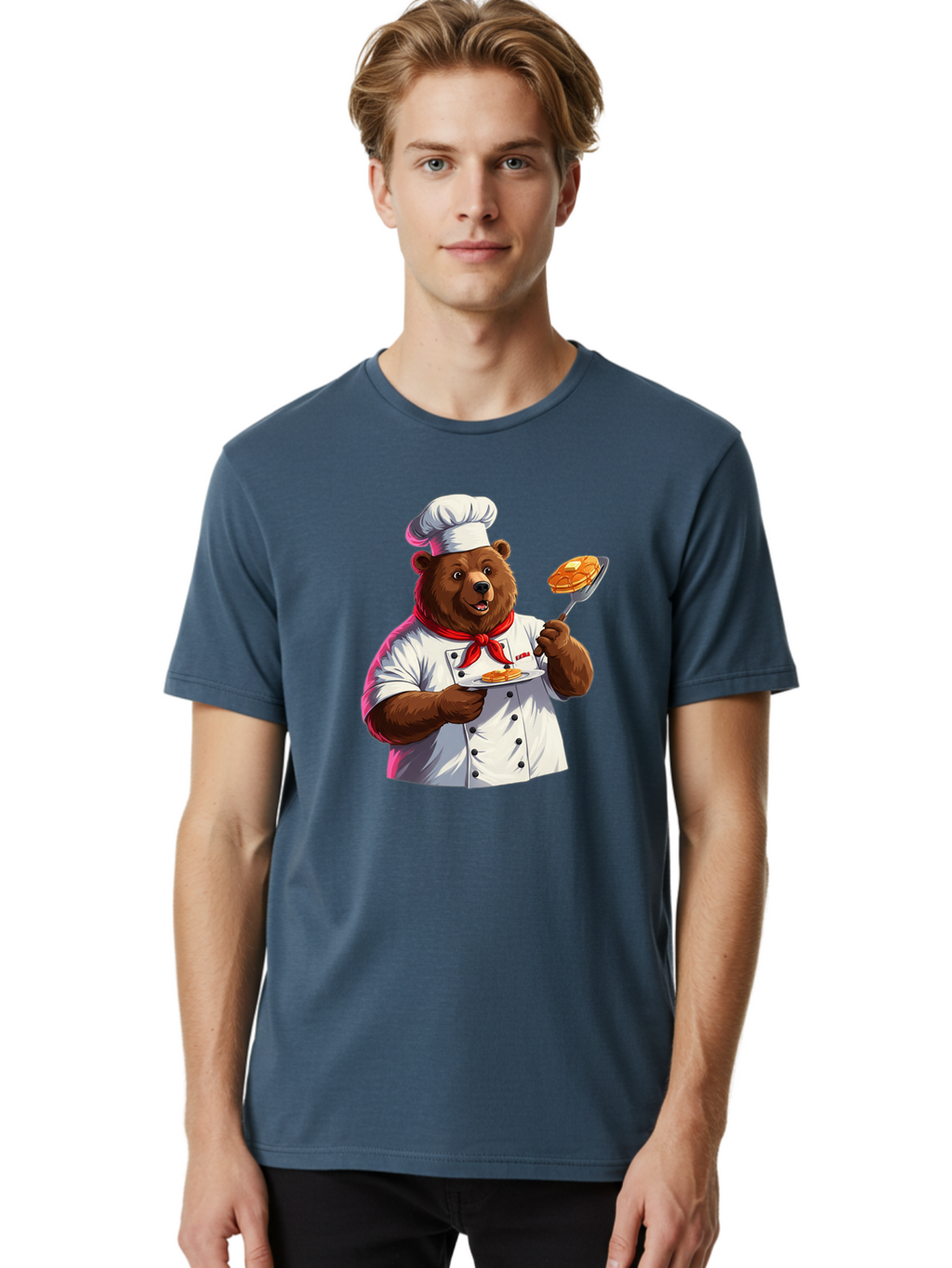 Chef-Bear-5 Men'S Graphic Tee, 100% Cotton, Comfortable Casual Summer Wear, Machine Washable, Vintage Camera, Old Camera, Antique Camera, Black Camera, Classic Photography, Photography Equipment, Nostalgic Device, Film Camera, Camera Art Bak234
