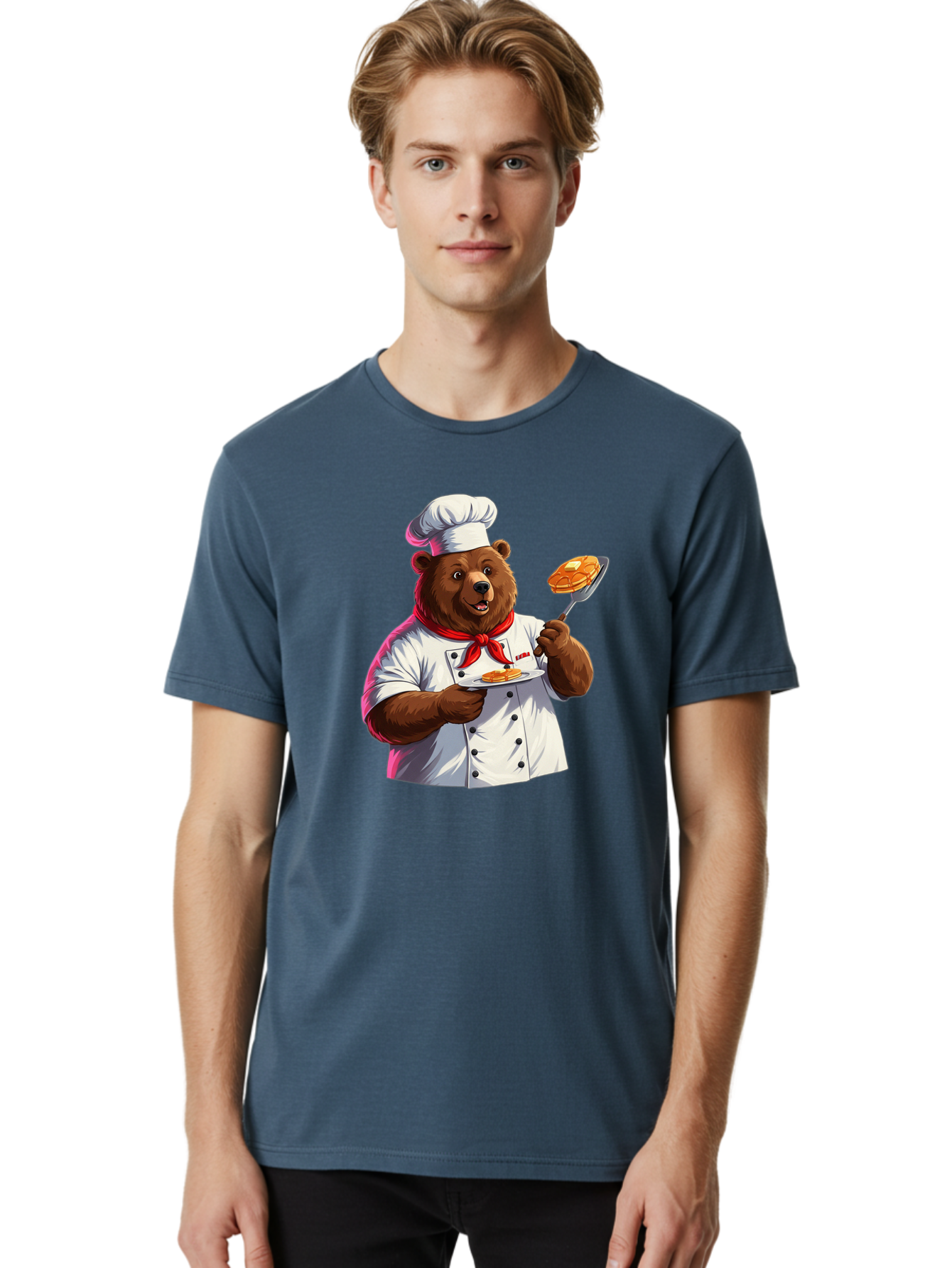 Chef-Bear-5 Men'S Graphic Tee, 100% Cotton, Comfortable Casual Summer Wear, Machine Washable, Vintage Camera, Old Camera, Antique Camera, Black Camera, Classic Photography, Photography Equipment, Nostalgic Device, Film Camera, Camera Art Bak234