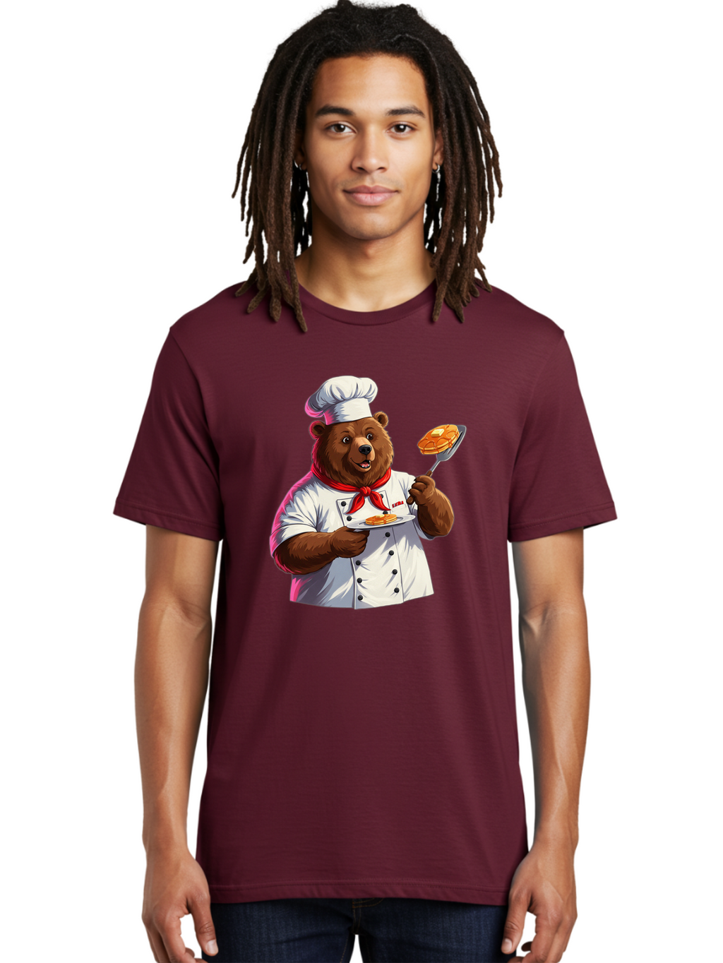 Chef-Bear-5 Men'S Graphic Tee, 100% Cotton, Comfortable Casual Summer Wear, Machine Washable, Vintage Camera, Old Camera, Antique Camera, Black Camera, Classic Photography, Photography Equipment, Nostalgic Device, Film Camera, Camera Art Bak234
